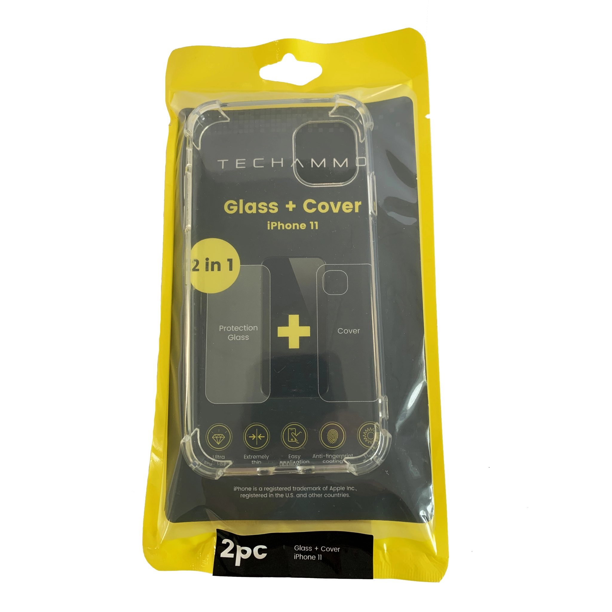 Techammo skyddsglas + cover iPhone® 11
