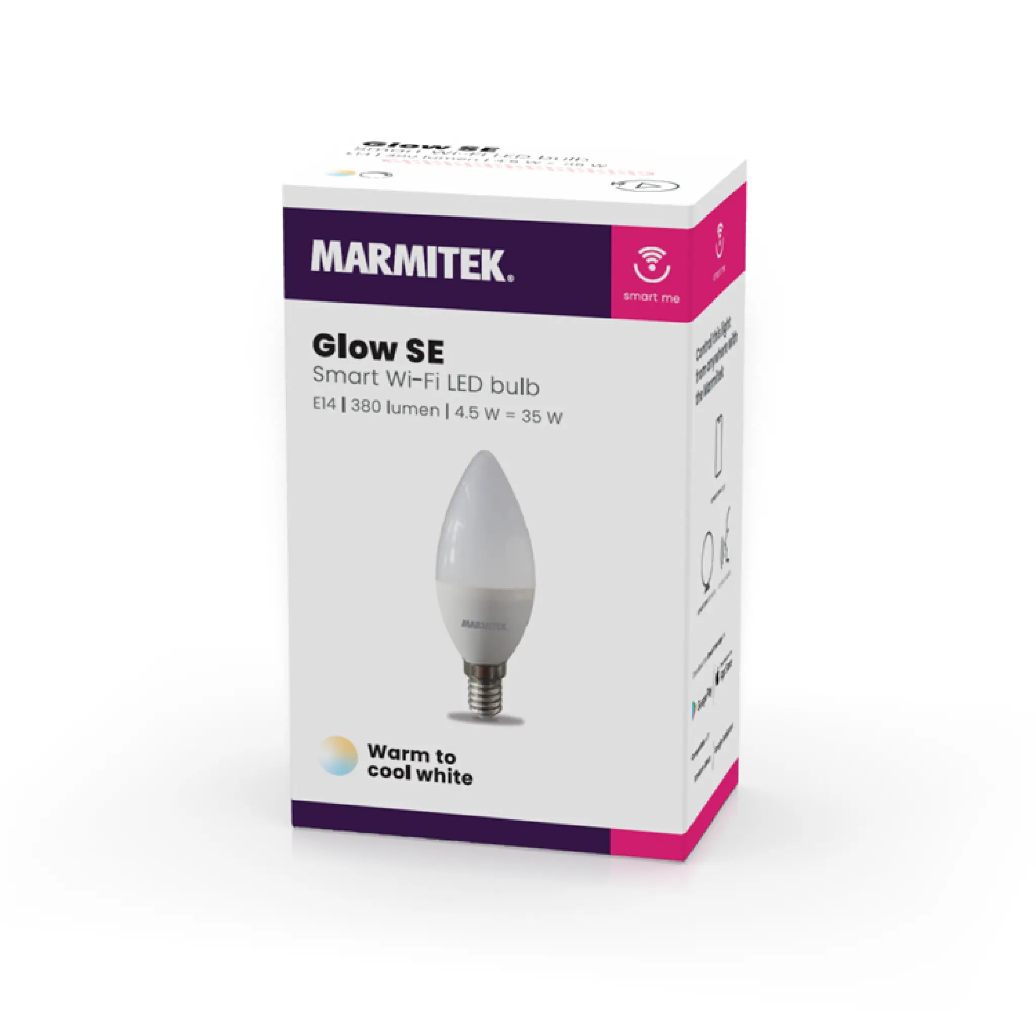 Marmitek Glow SE. E14.  Kallt till varmt vitt