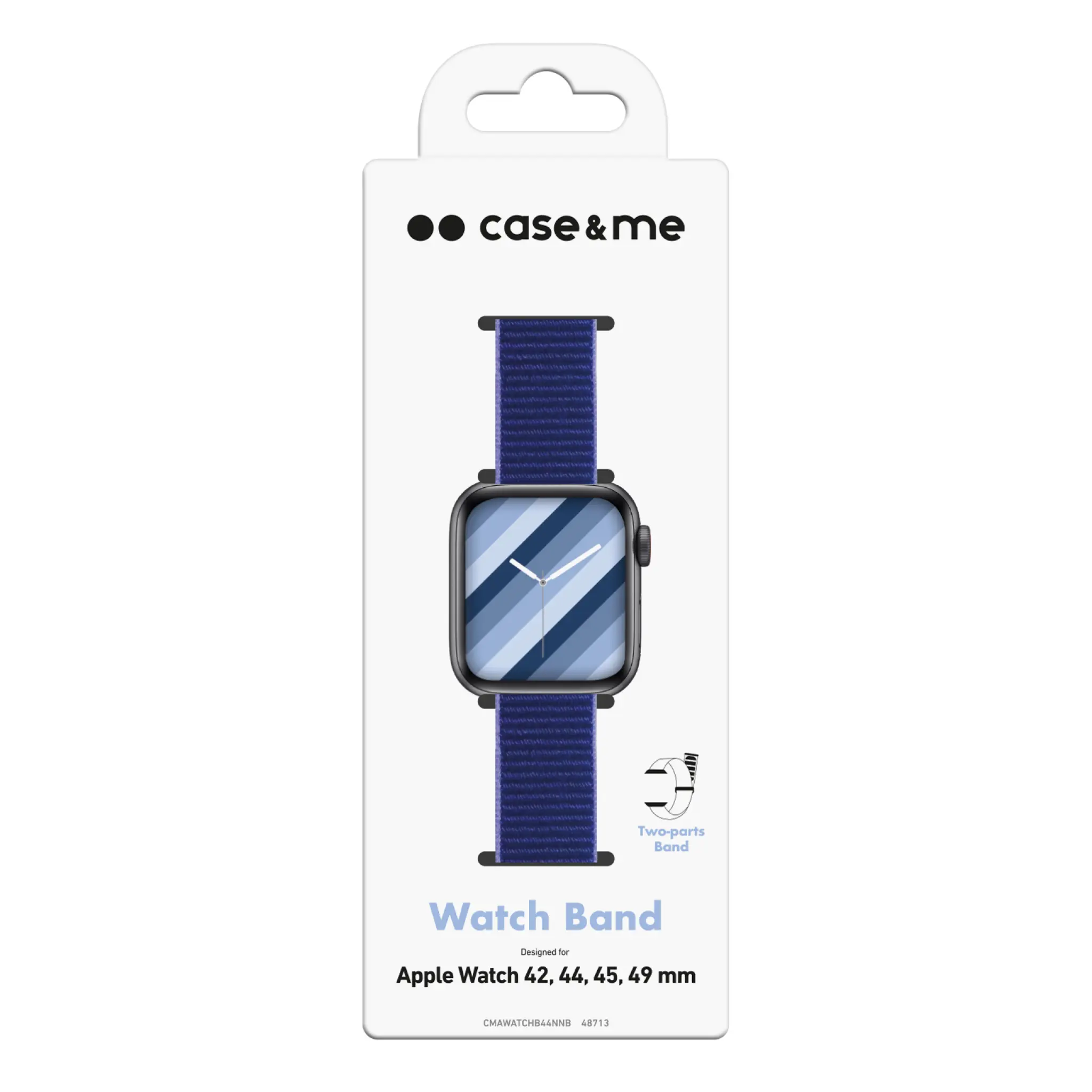 SBS silikonarmband för Apple Watch 42/44/45/49mm. Marinblå