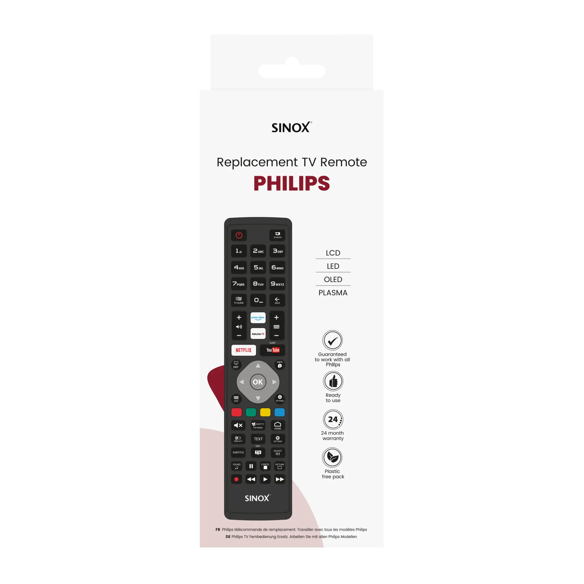 Sinox fjärrkontroll för Philips