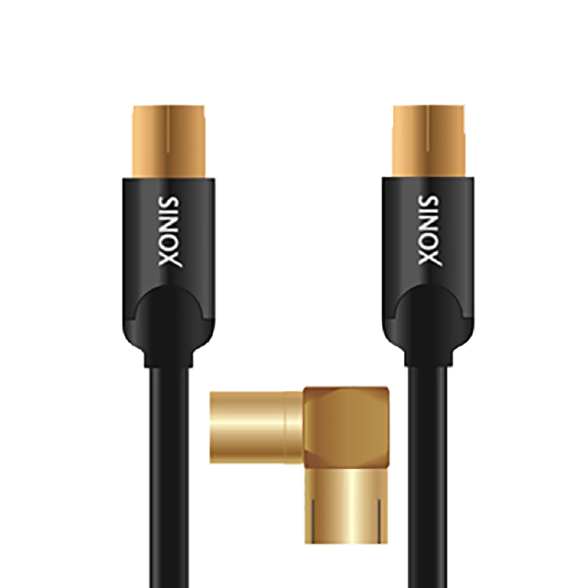 Sinox SHD Antennkabel 3m. Svart