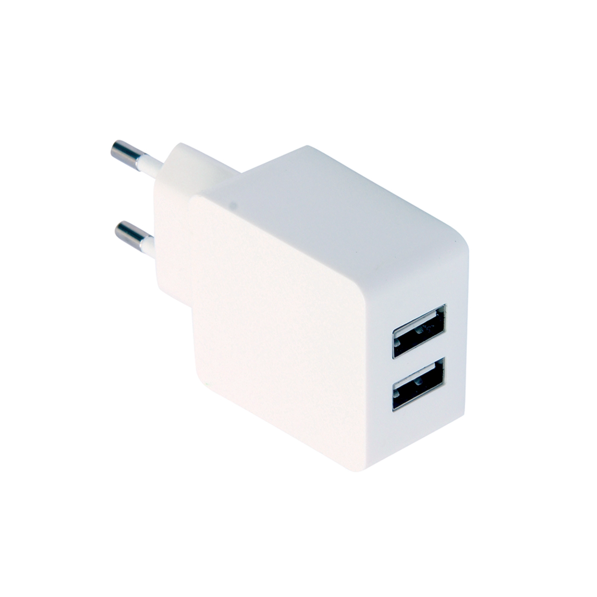 Sinox 230V dubbel USB A-laddare 1,0+2,1A. Vit