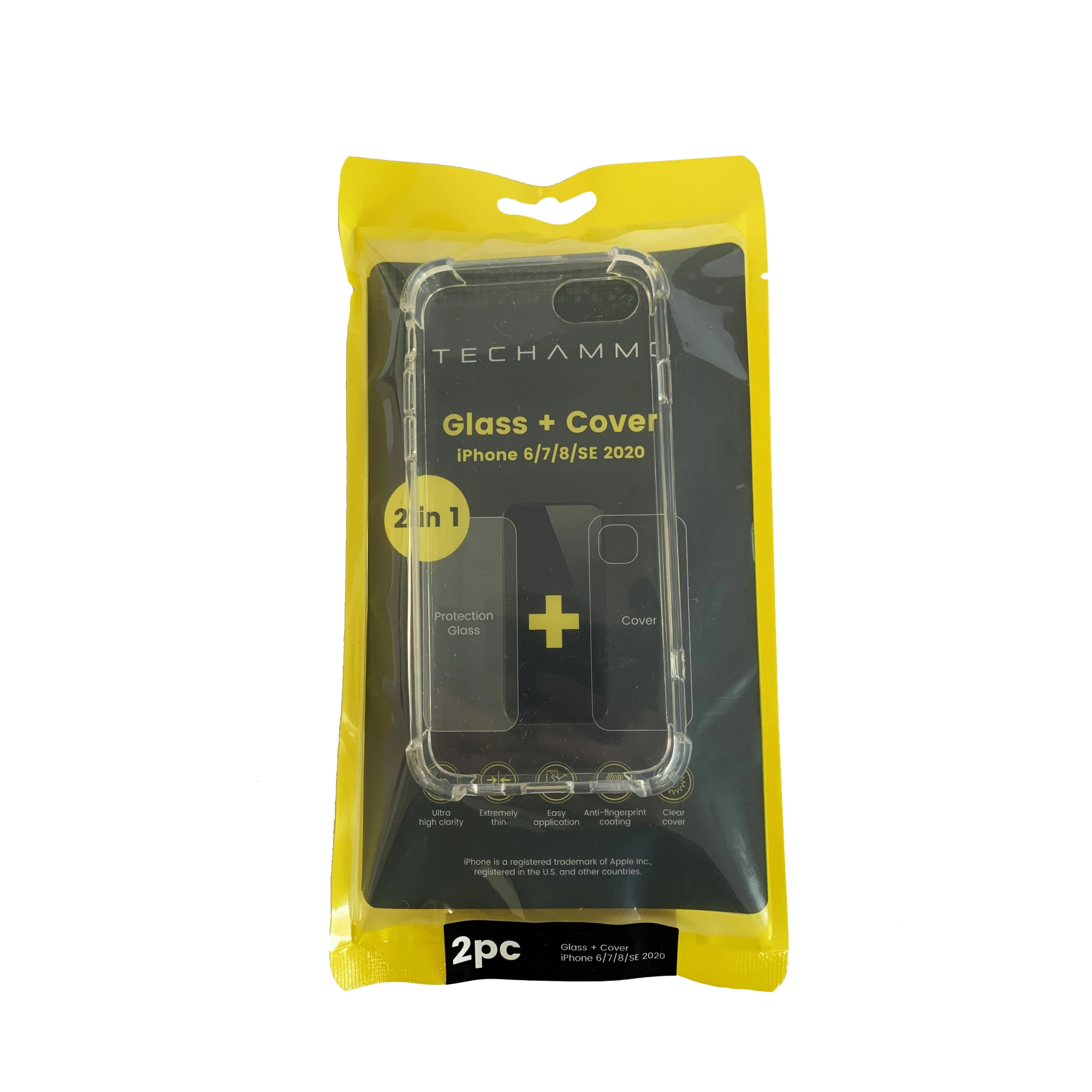 Techammo skyddsglas + cover iPhone® 6/7/8/SE