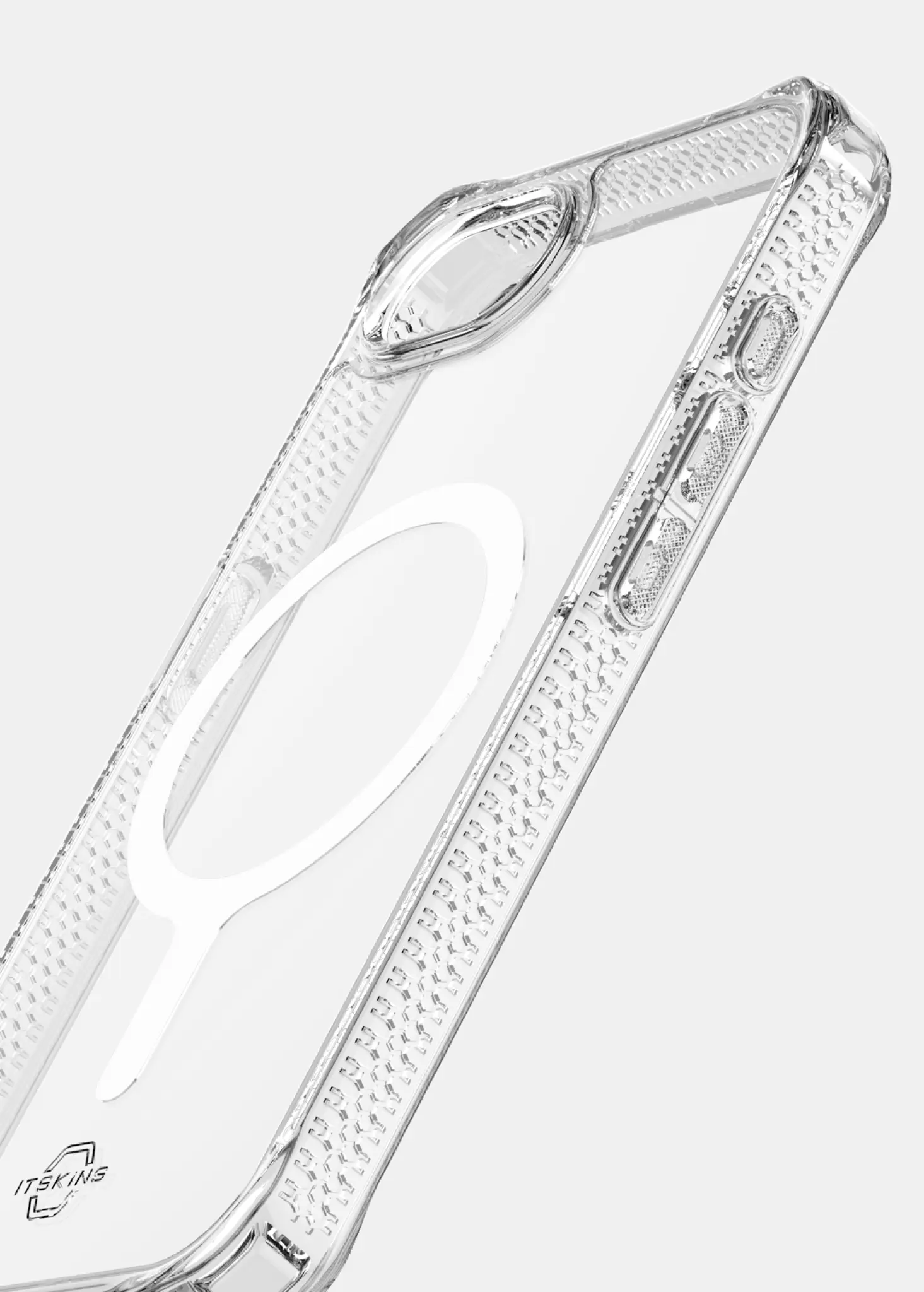 ITSKINS HYBRID MAGSAFE CLEAR skal för iPhone 16e®. Transparent