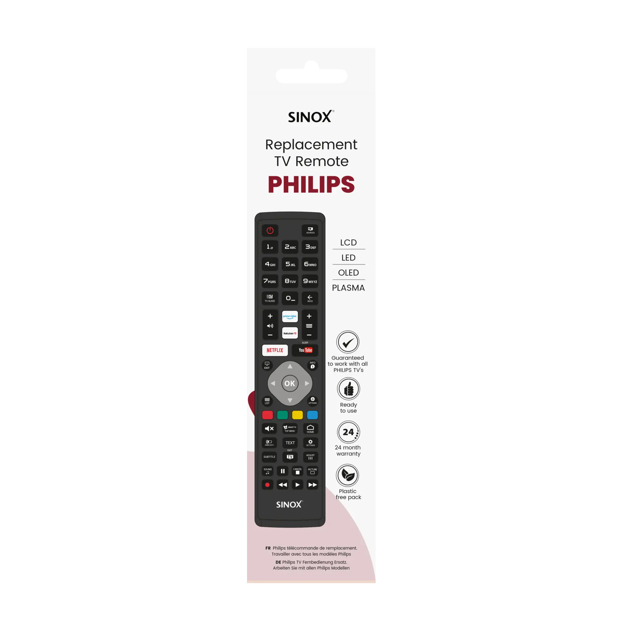 Sinox fjärrkontroll för Philips
