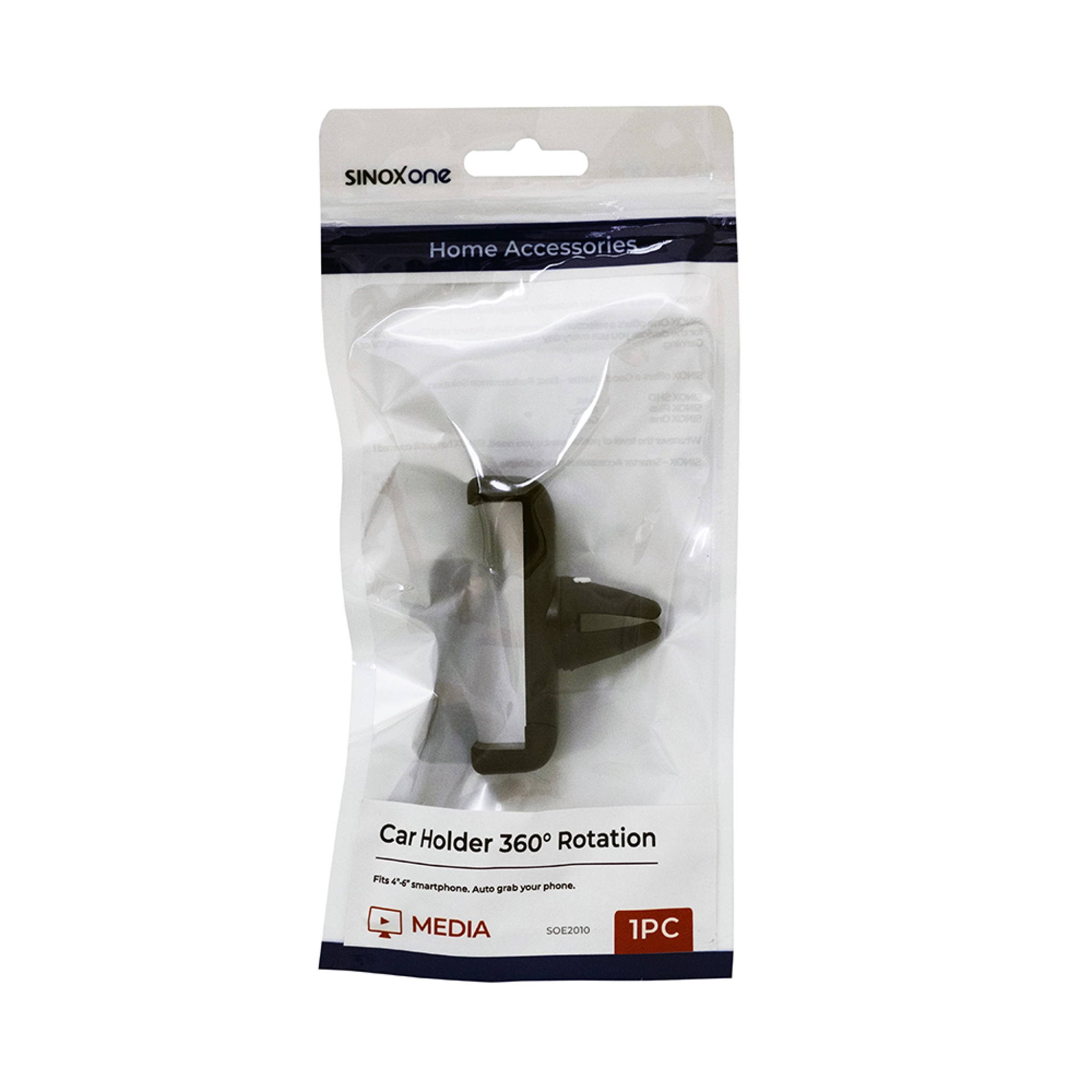 Sinox One Universal Mobilhållare för fläktgaller i bil. Svart