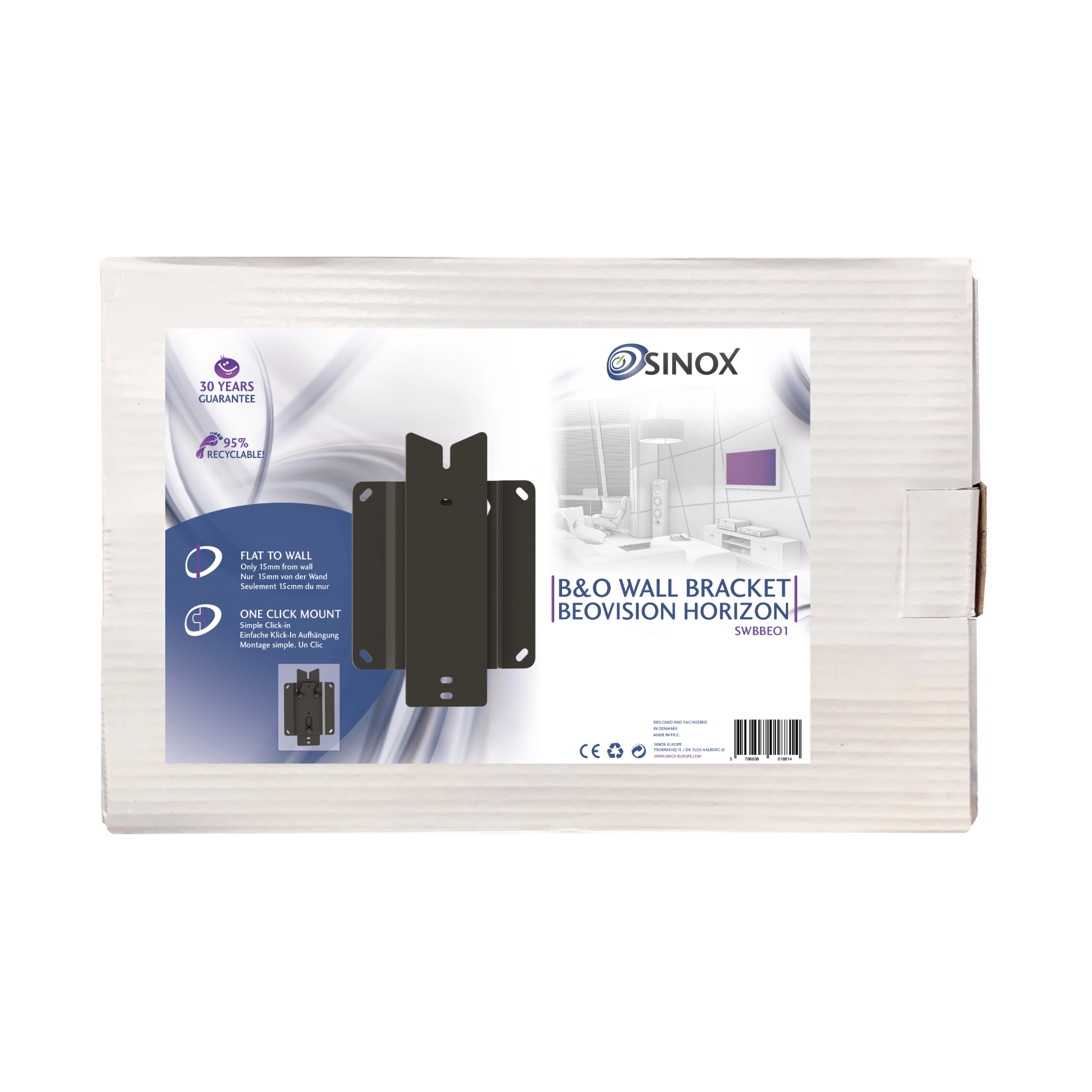 Sinox TV-väggfäste för Beovision Horizon™. Svart