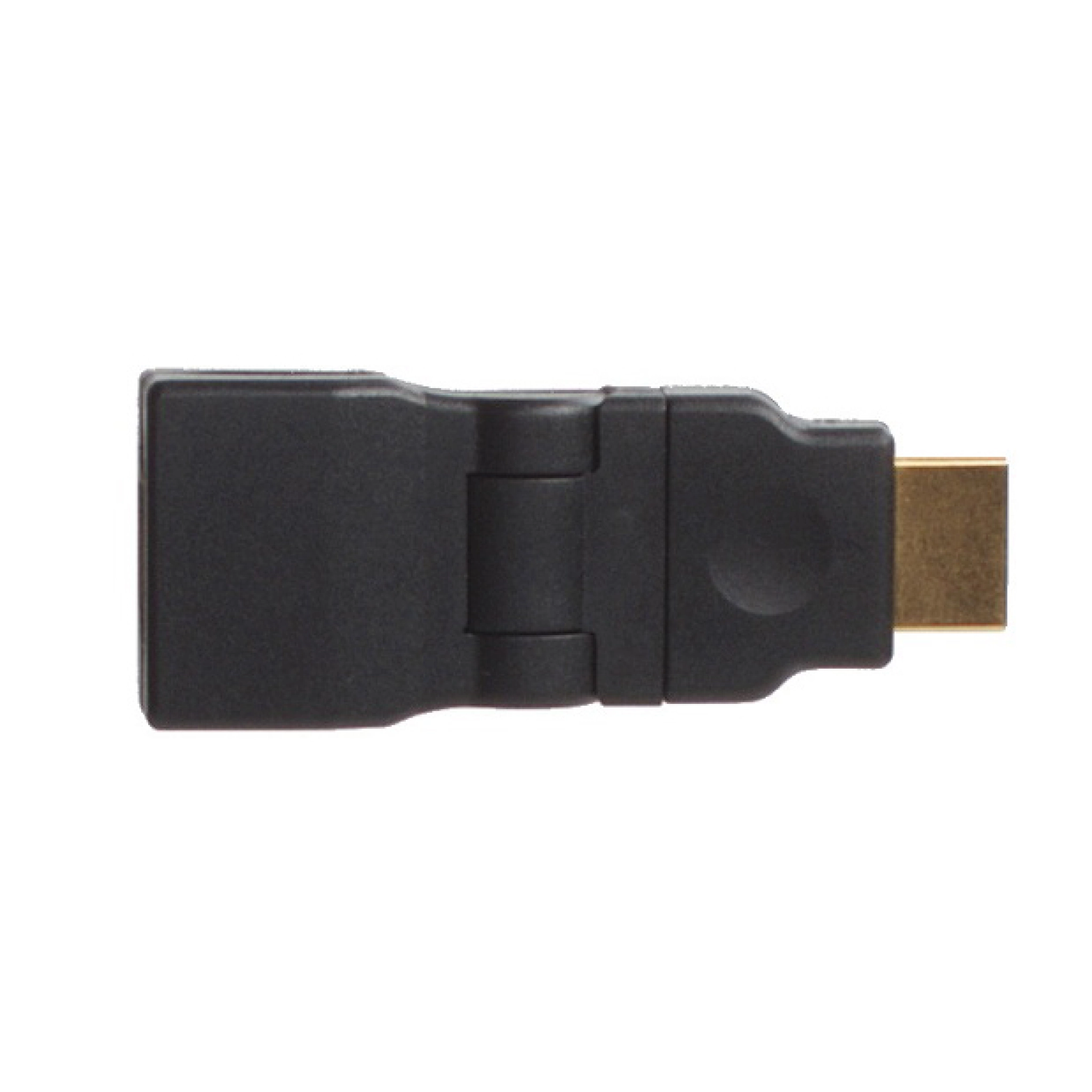 Connectech HDMI™ vridbar adapter 360°. Svart