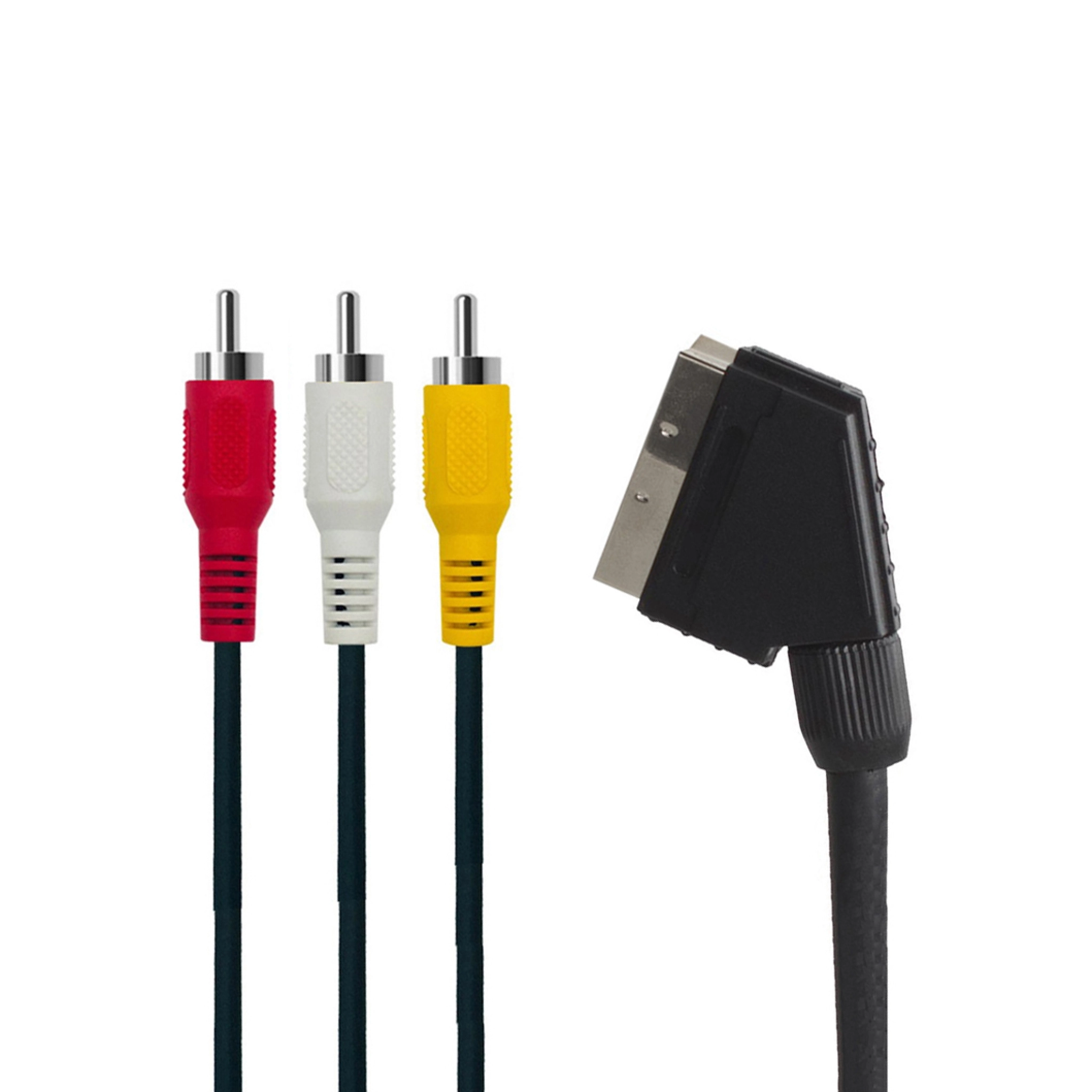 Sinox One Composite till scart kabel. 2m. Svart