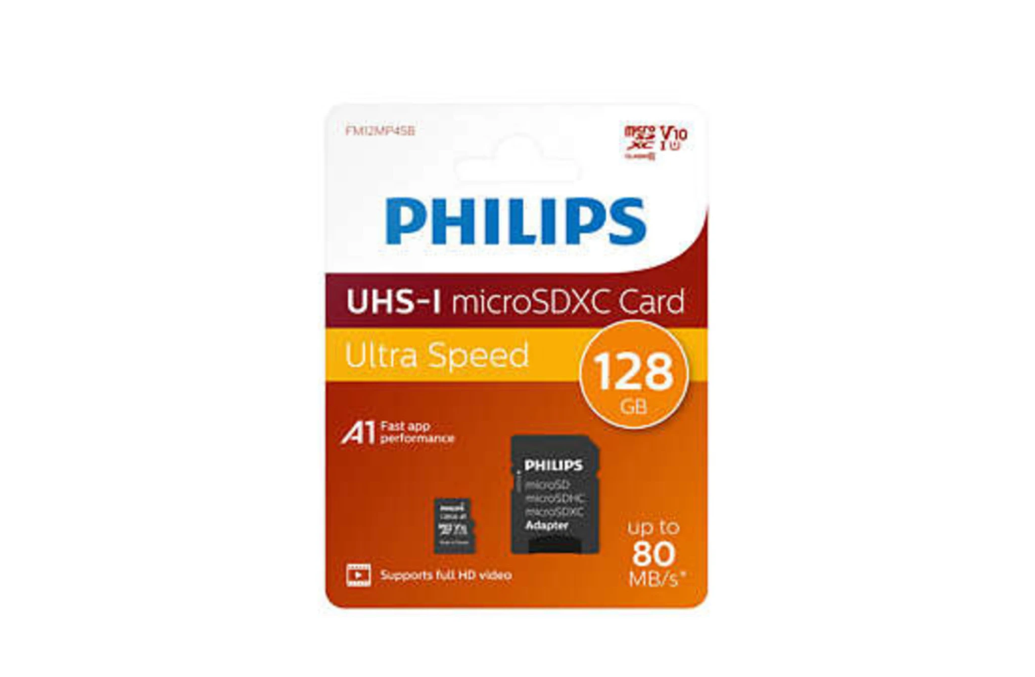 Philips Micro SDXC kort. 128GB klass 10 UHS-I U1