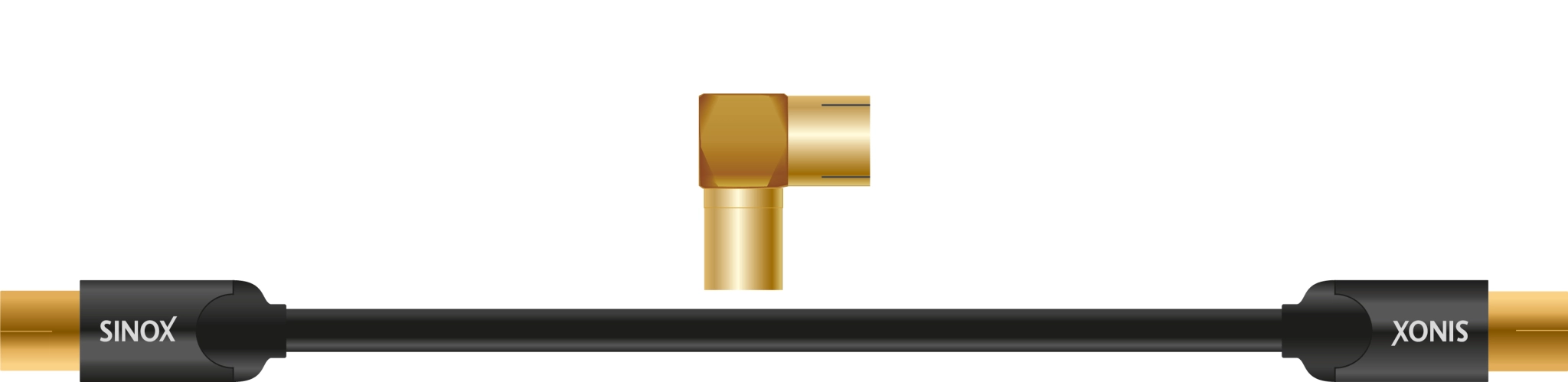 Sinox SHD Antennkabel 3m. Svart