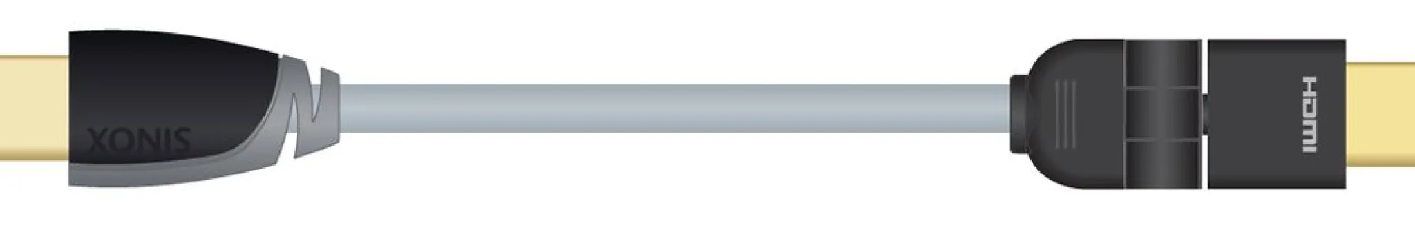 Sinox HDMI™-kabel med Ethernet. 1m. Grå/svart