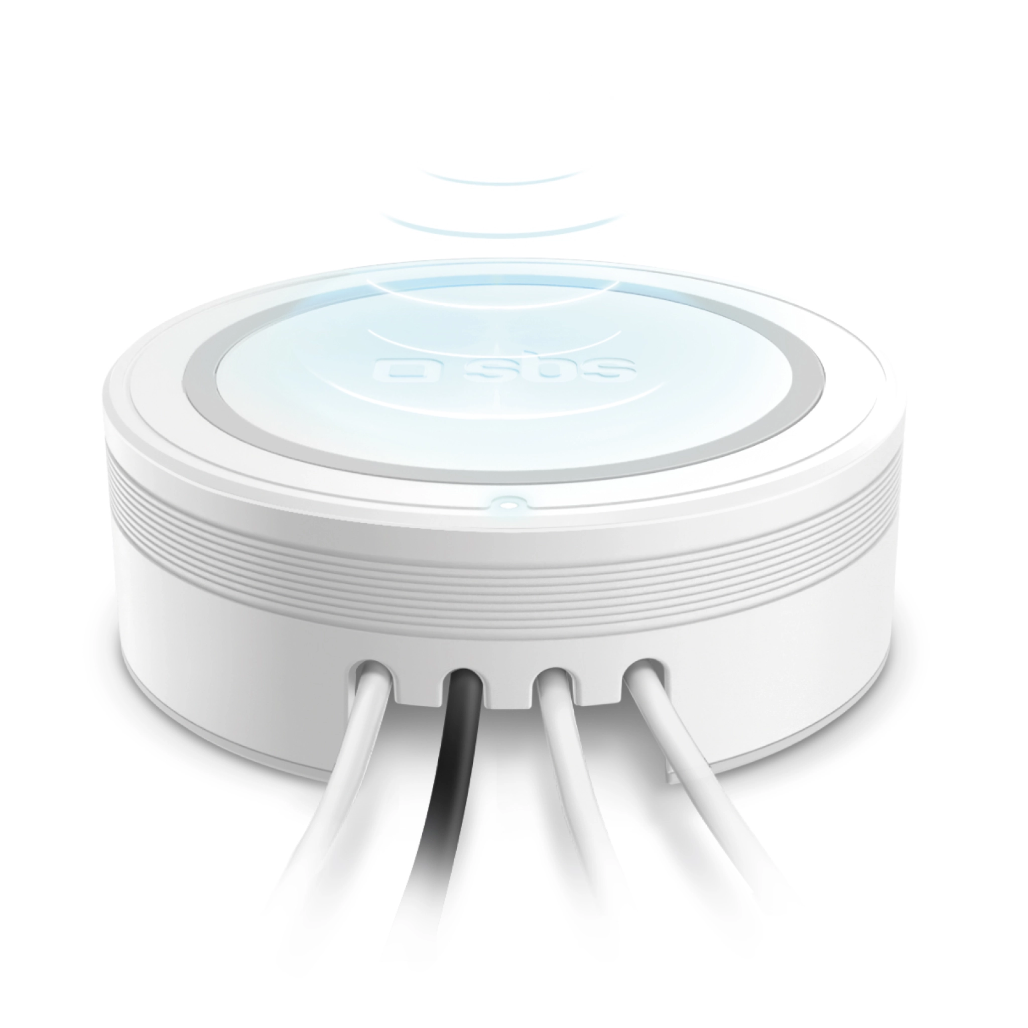 SBS Laddningsstation med 2 USB-A-portar, 2 USB-C-portar och trådlös laddare. Vit färg