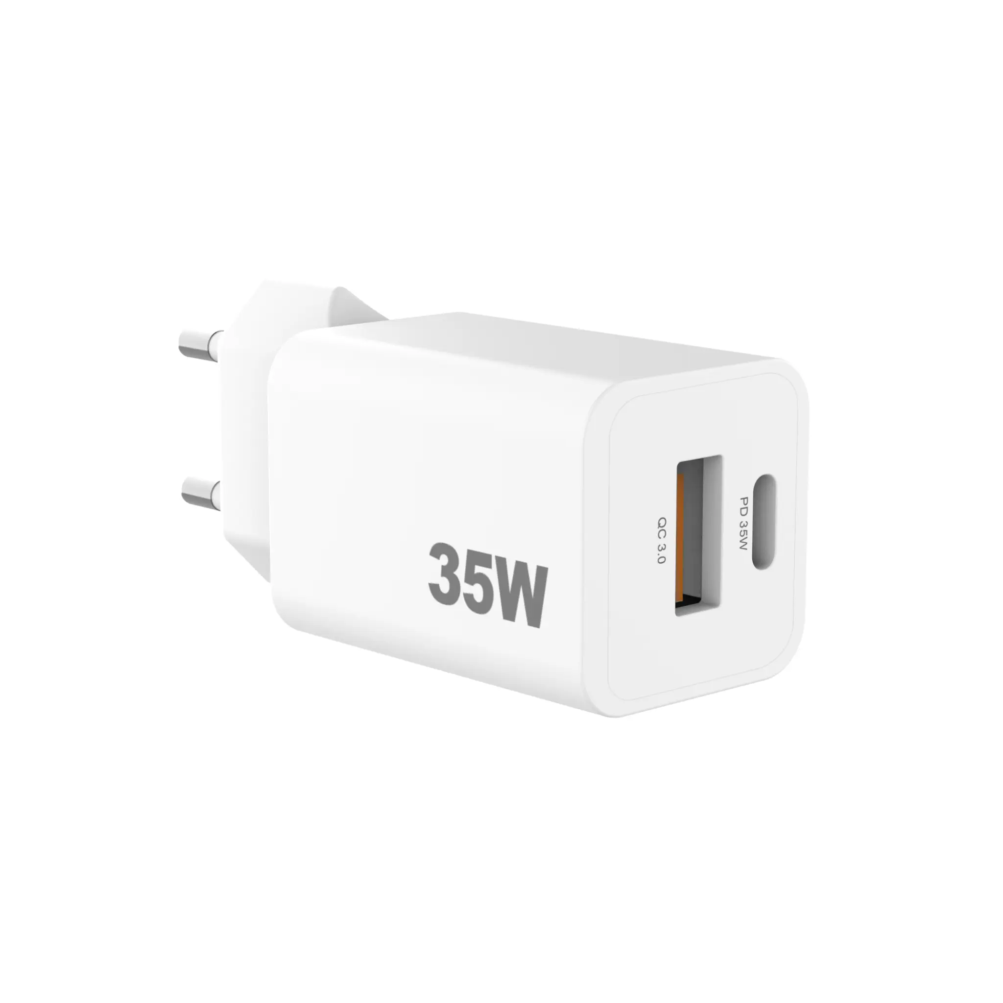 Sinox PRO väggladdare USB-A+USB-C PD 35W. Vit
