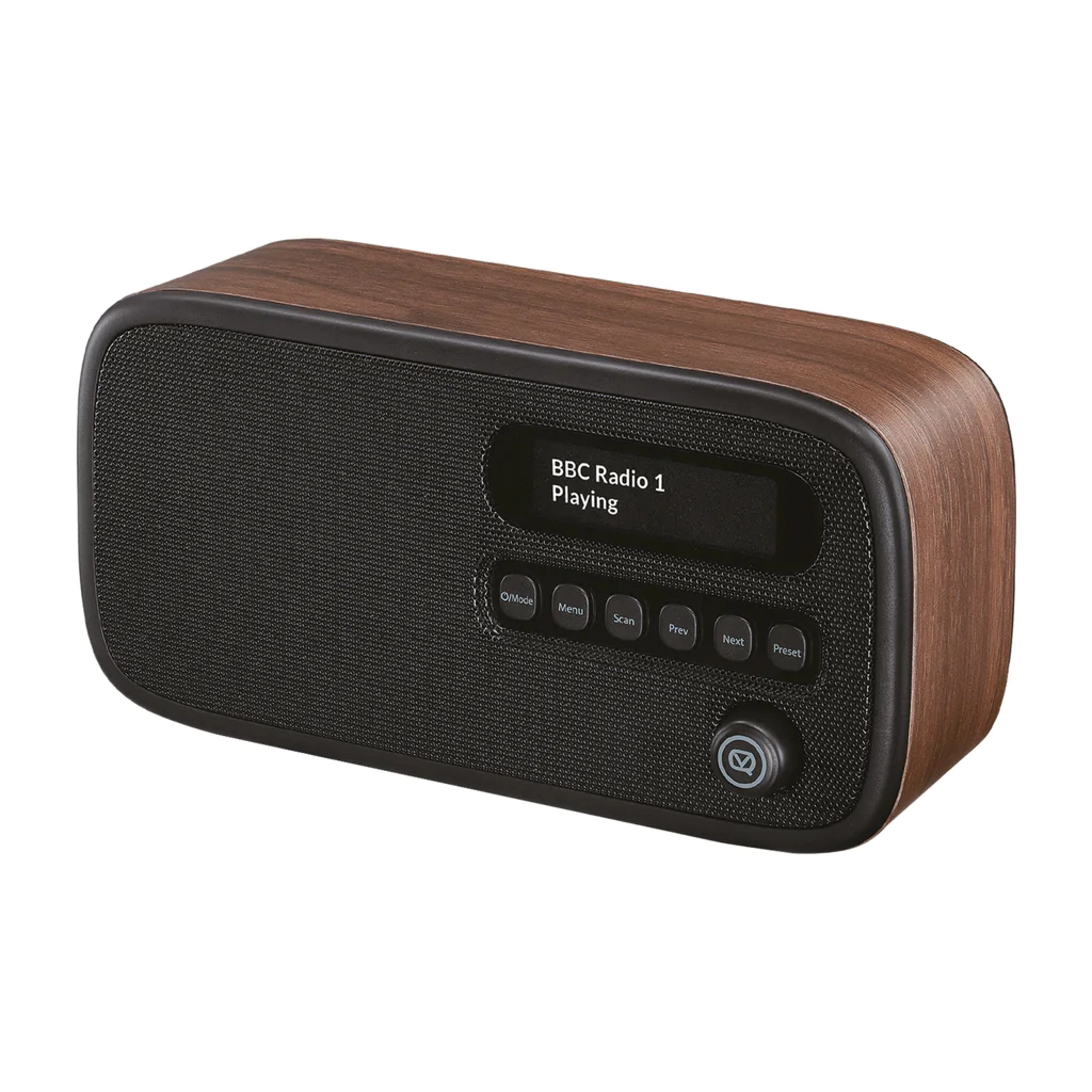 VQ Dexter radio. Valnöt