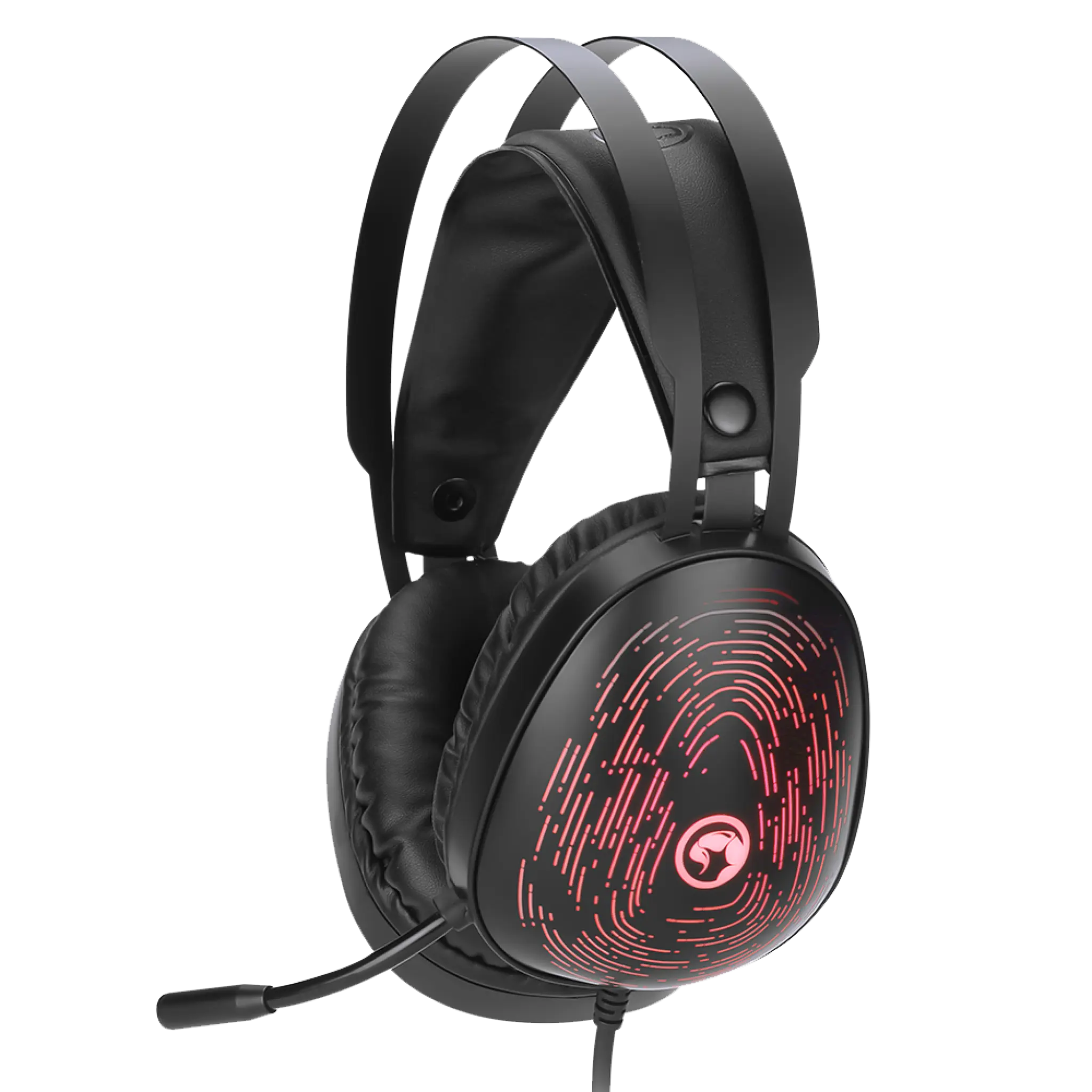 Marvo Gaming Headset w/mic. Black/red