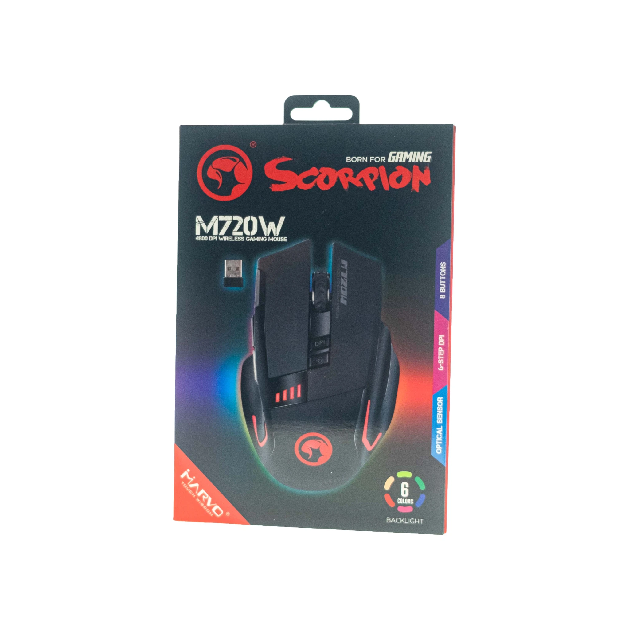 Marvo Gaming Mouse. Trådlös. Svart