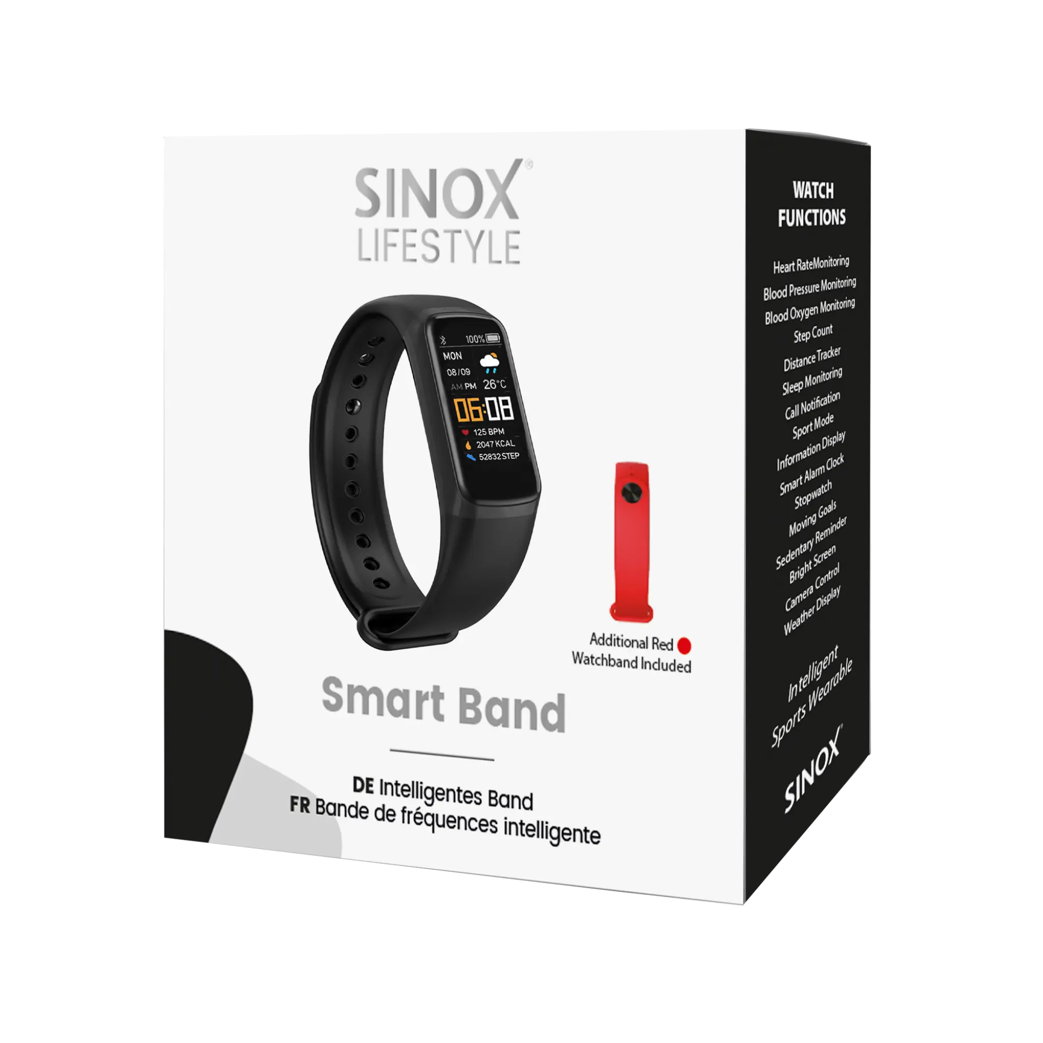 Sinox Lifestyle aktivitetsband. Svart