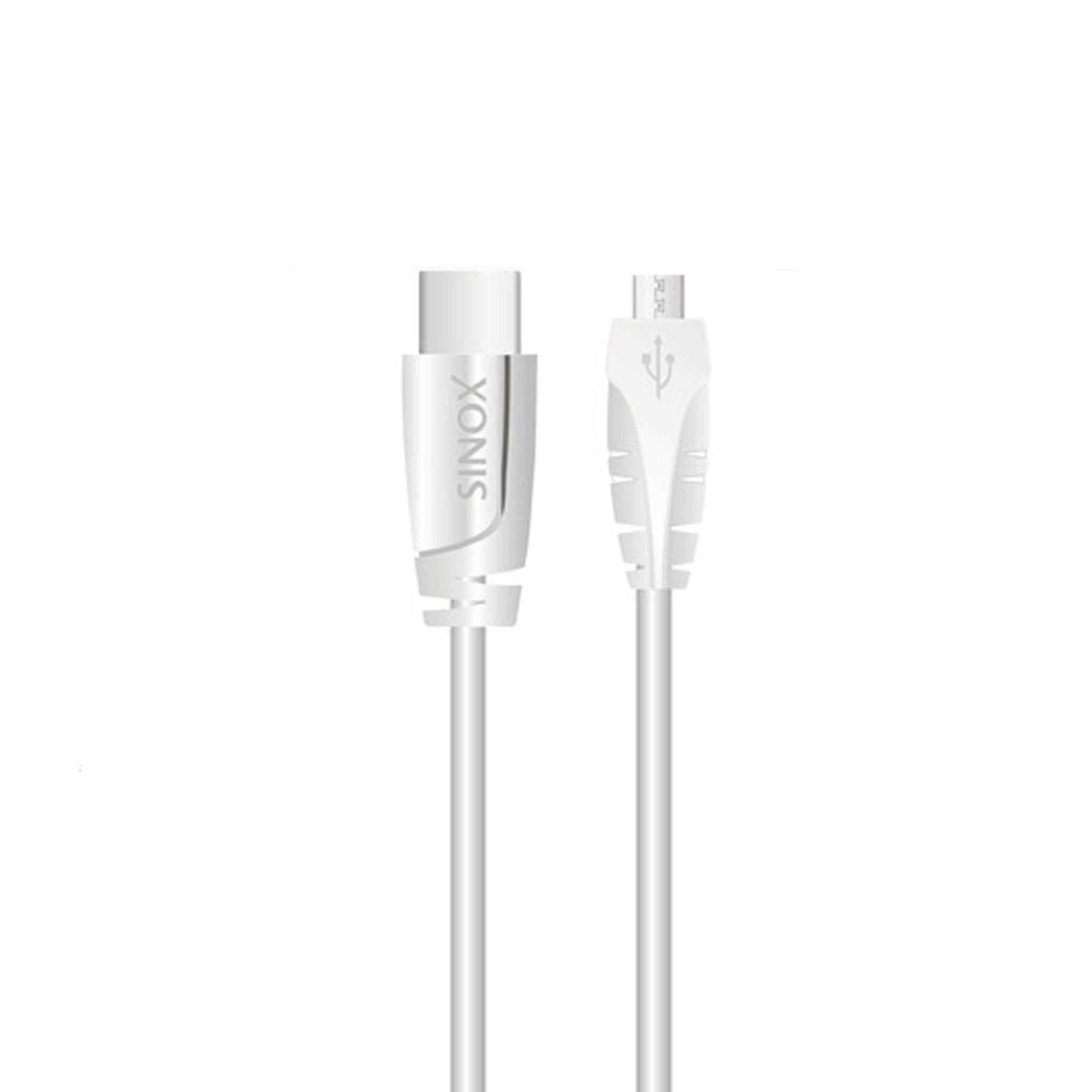 Sinox USB C-kabel till Micro USB. 1m. Vit
