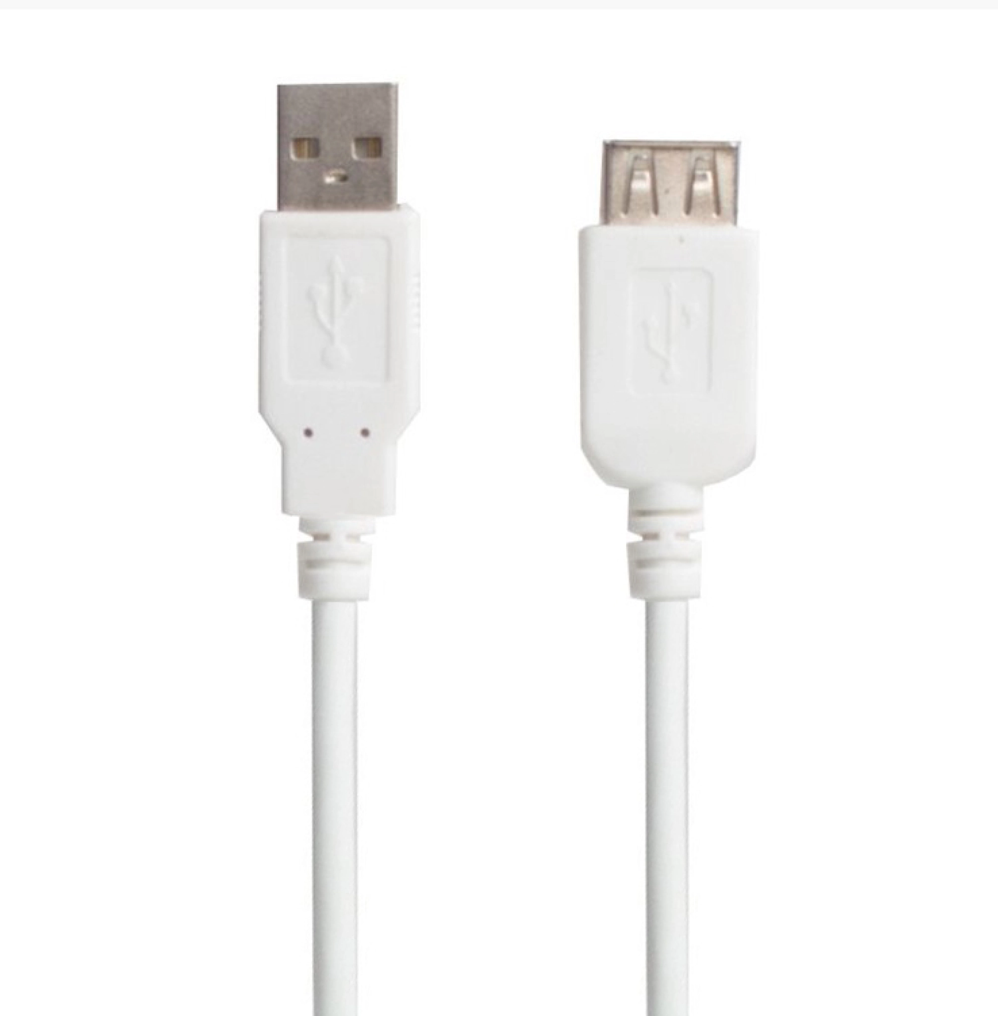 Connectech USB 2.0 förlängningskabel. 1.8m. Vit