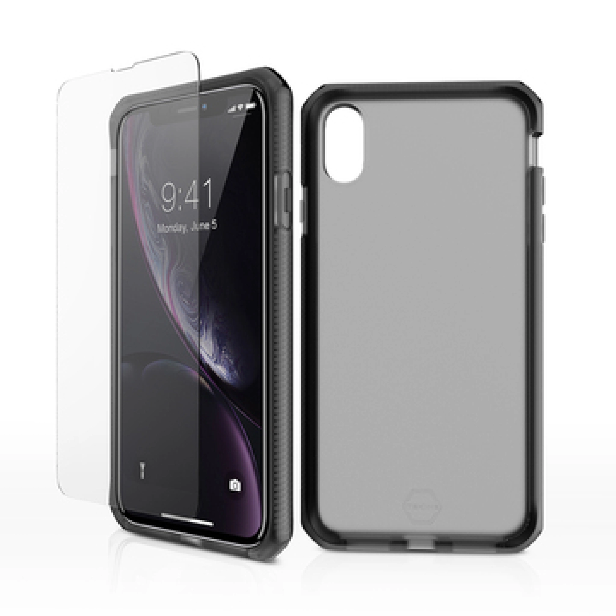 ITSKINS Supreme Frost Skal och Panzerglas till iPhone XR