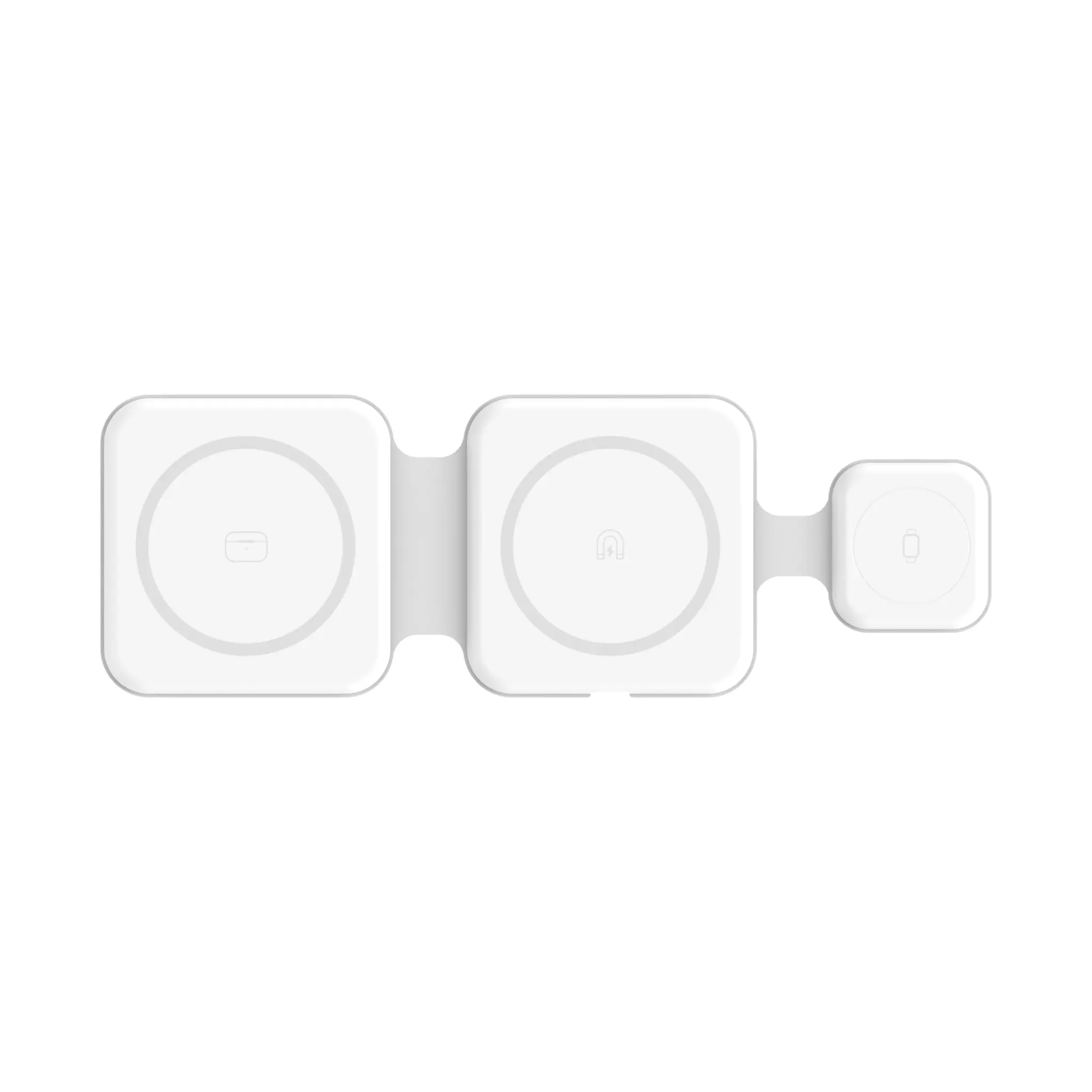 Sinox PRO 3-i-1 trådlös 15W laddare. 1m. Vit