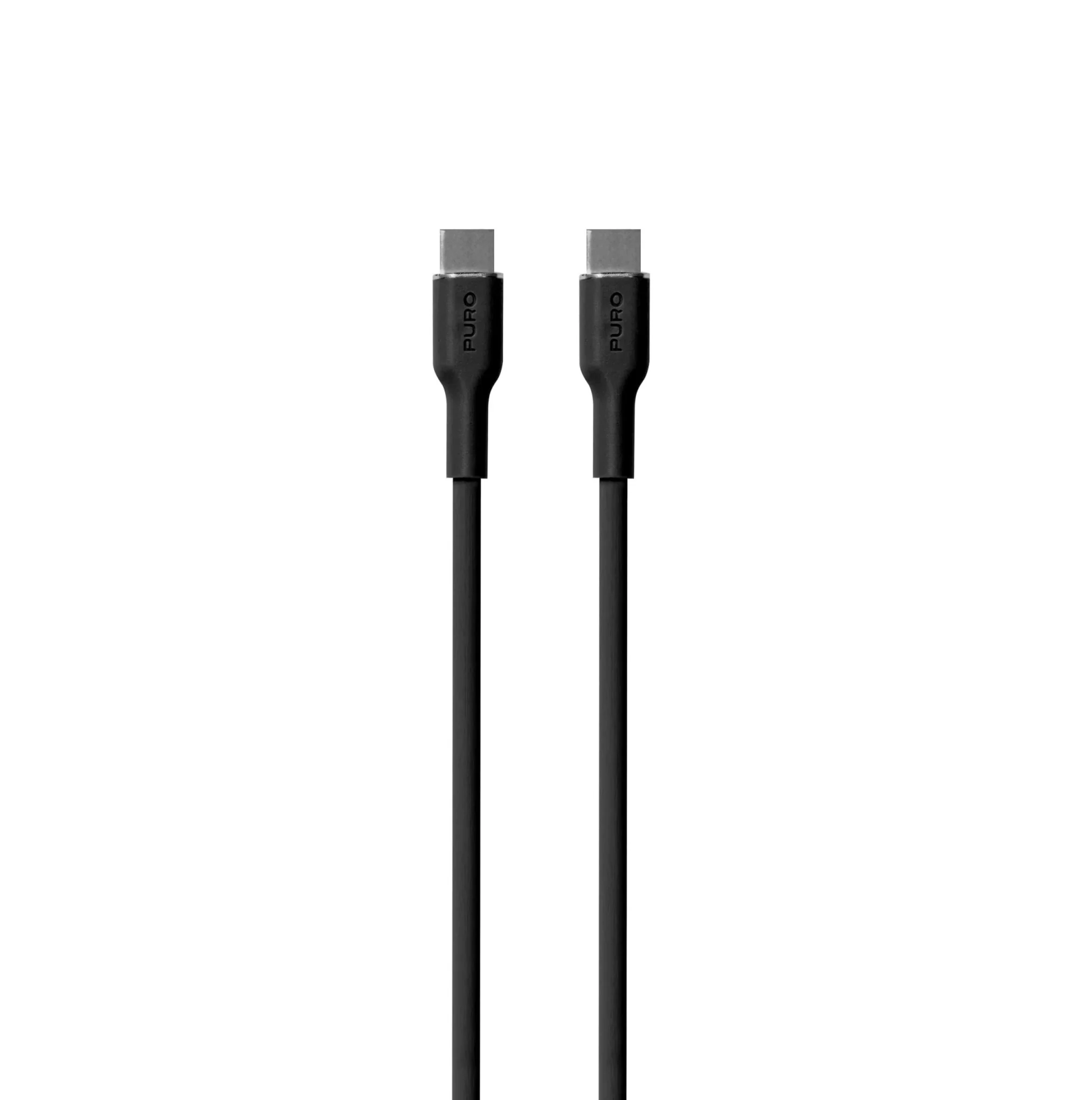 PURO SOFT-kabel för ström- och datasynkronisering från USB-C till USB-C 1,5 m