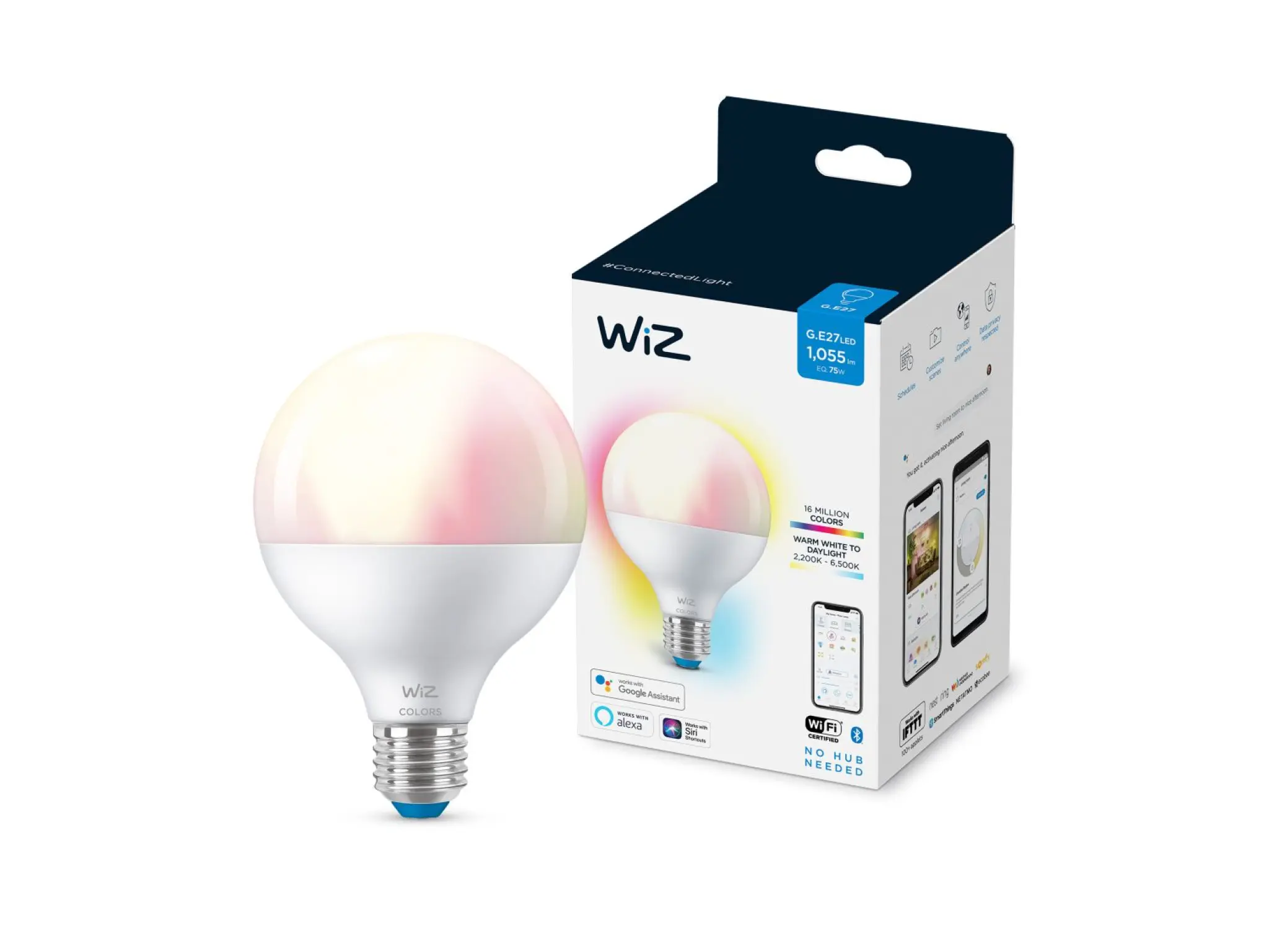 WiZ LED Bulb. E27. White + 16 mm colours