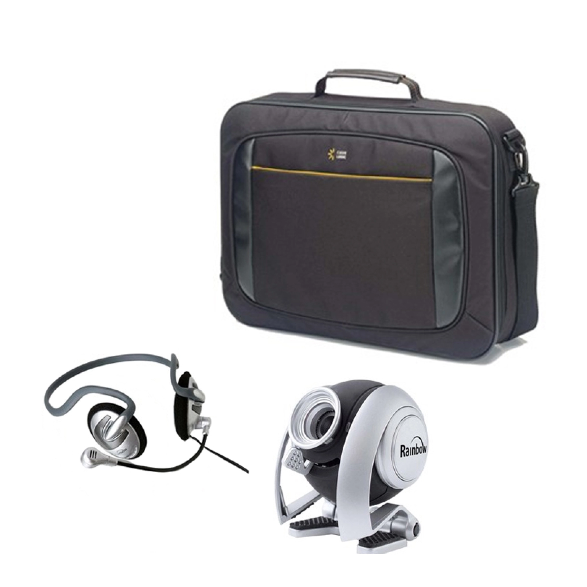 Case Logic Attache 15,4", webbkamera och headset