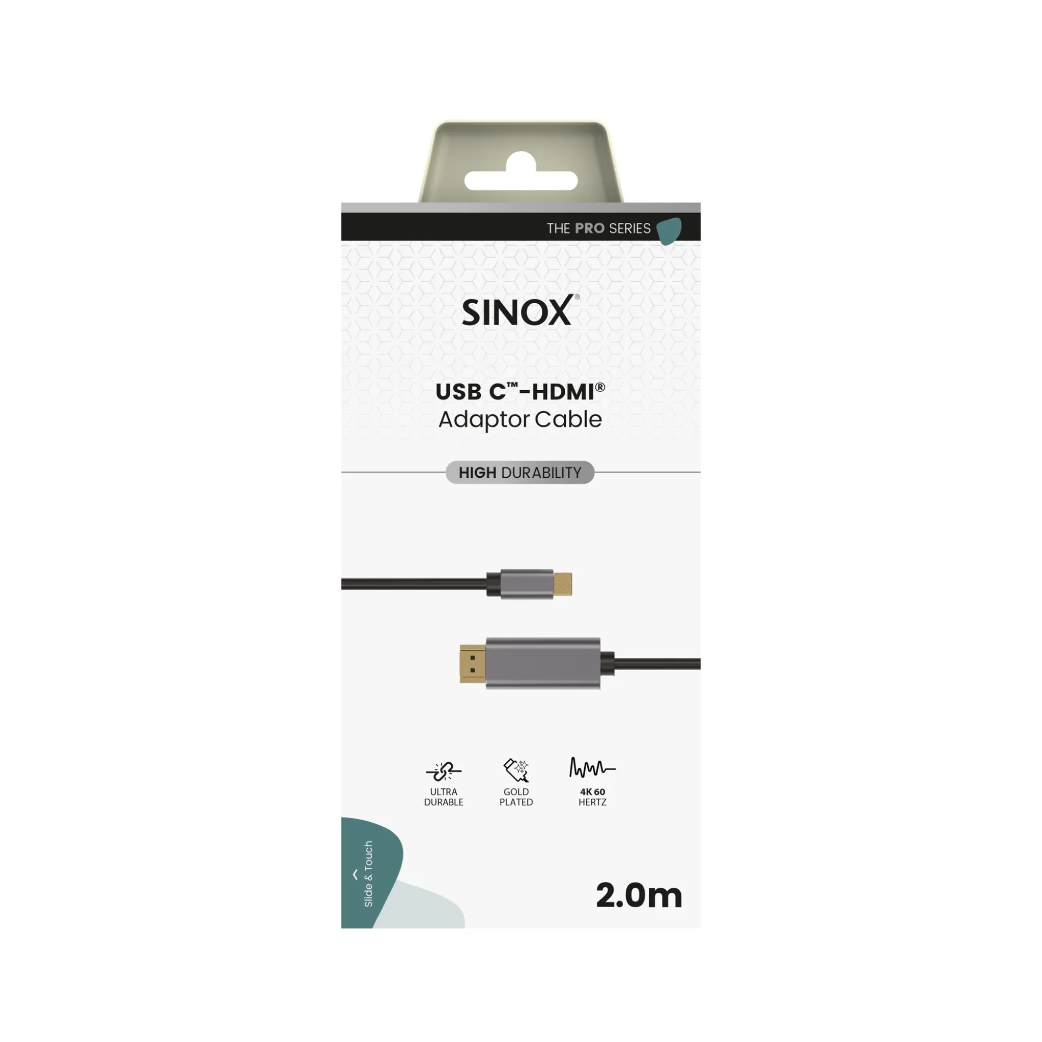 Sinox PRO USB C till HDMI™-kabel. 1.8m