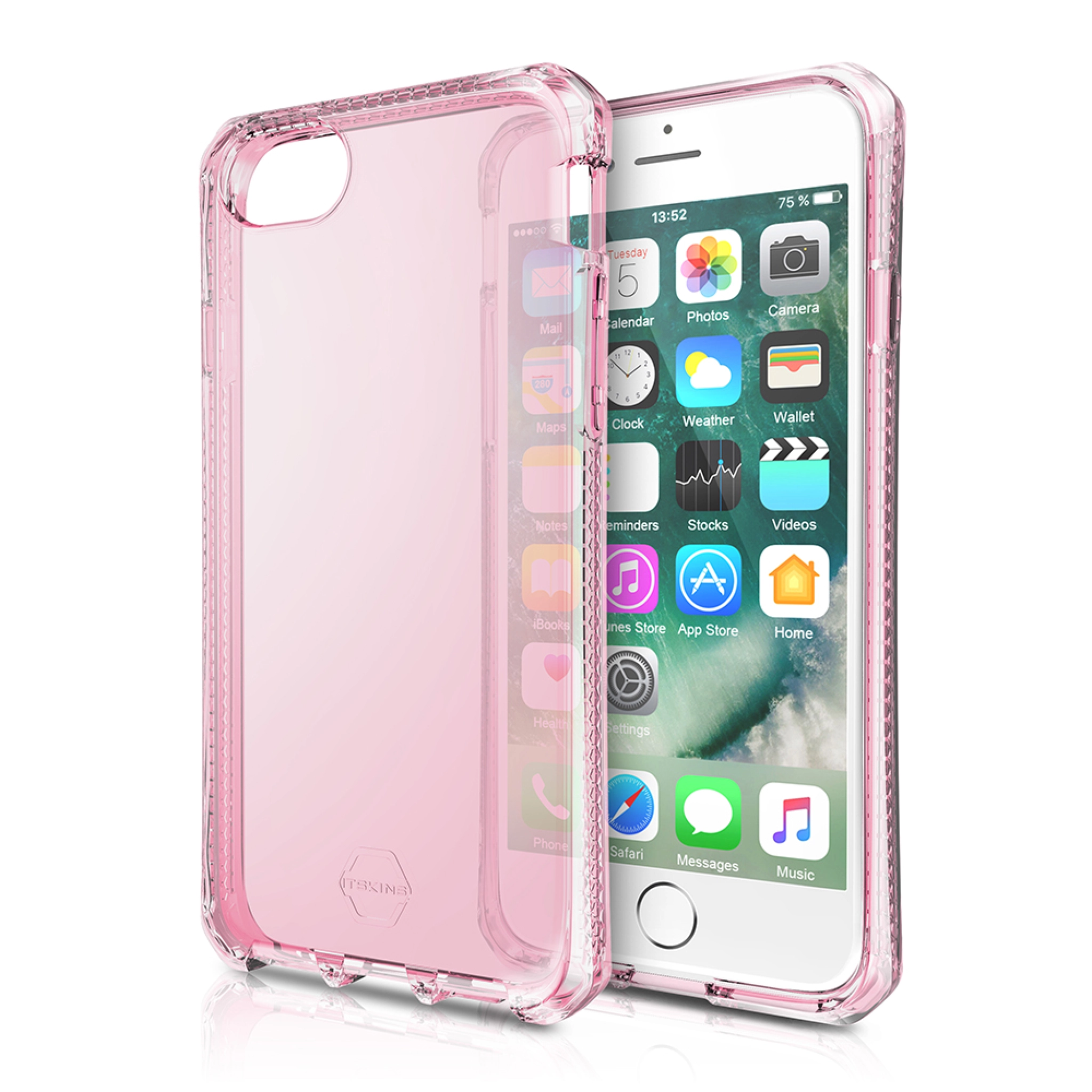 ITSKINS SPECTRUM CLEAR skal för iPhone 8 / 7 / 6s / 6®. Rosa