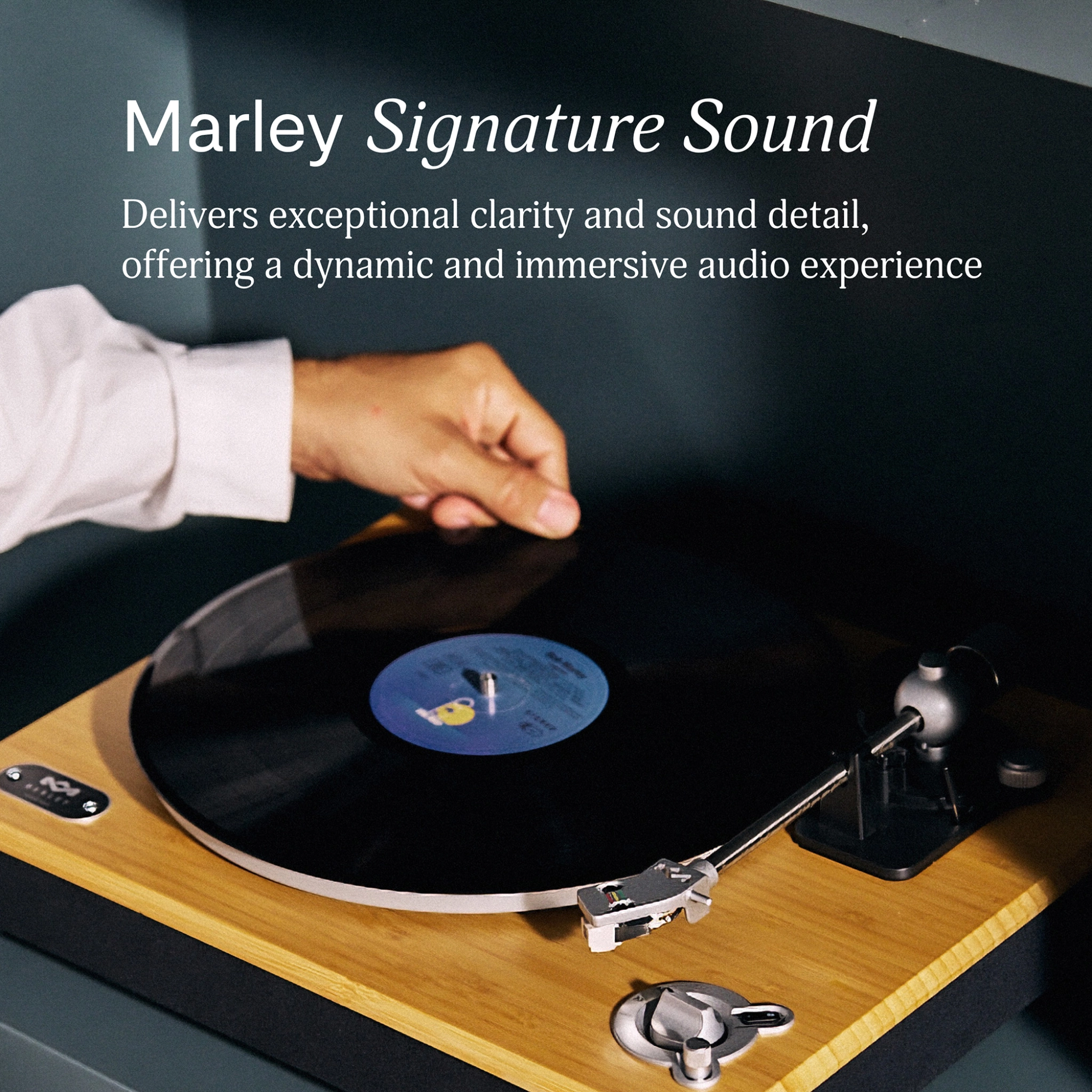 Marley Stir It Up Wireless 2 skivspelare. Svart