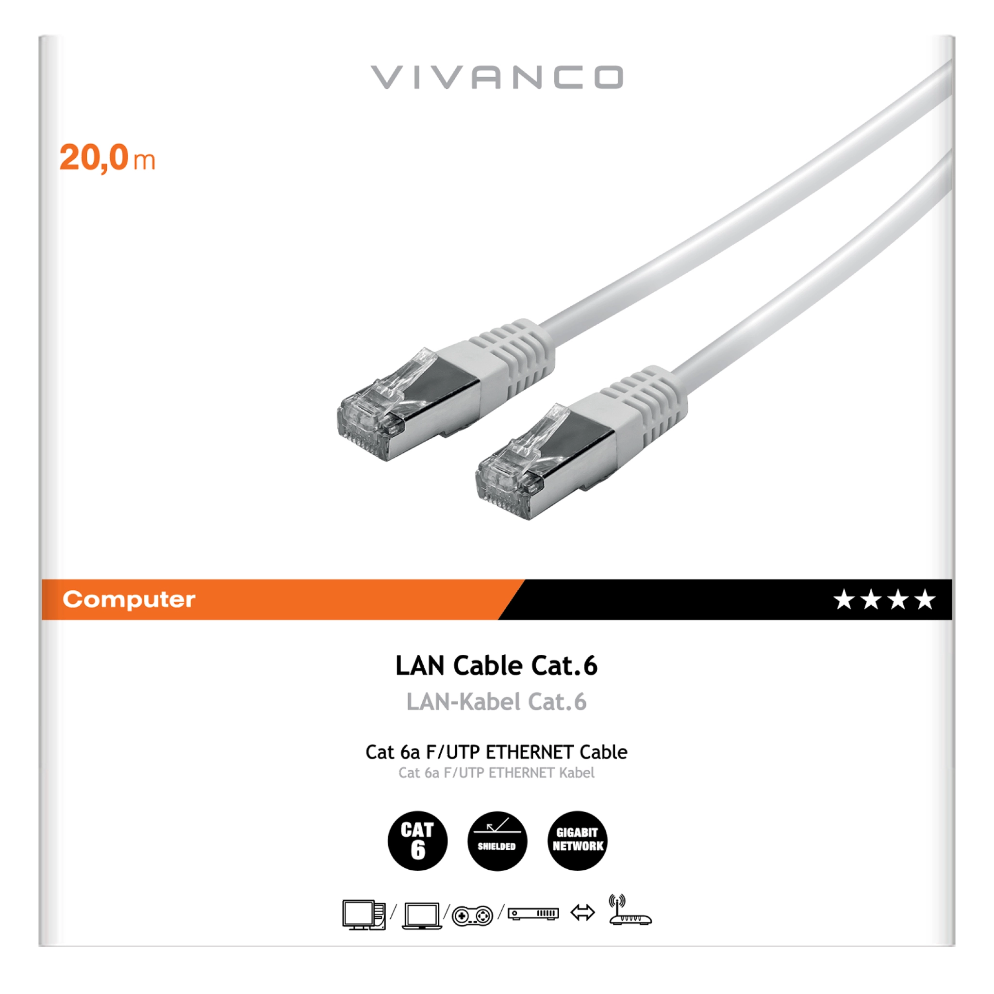 Vivanco Cat 6 nätverkskabel