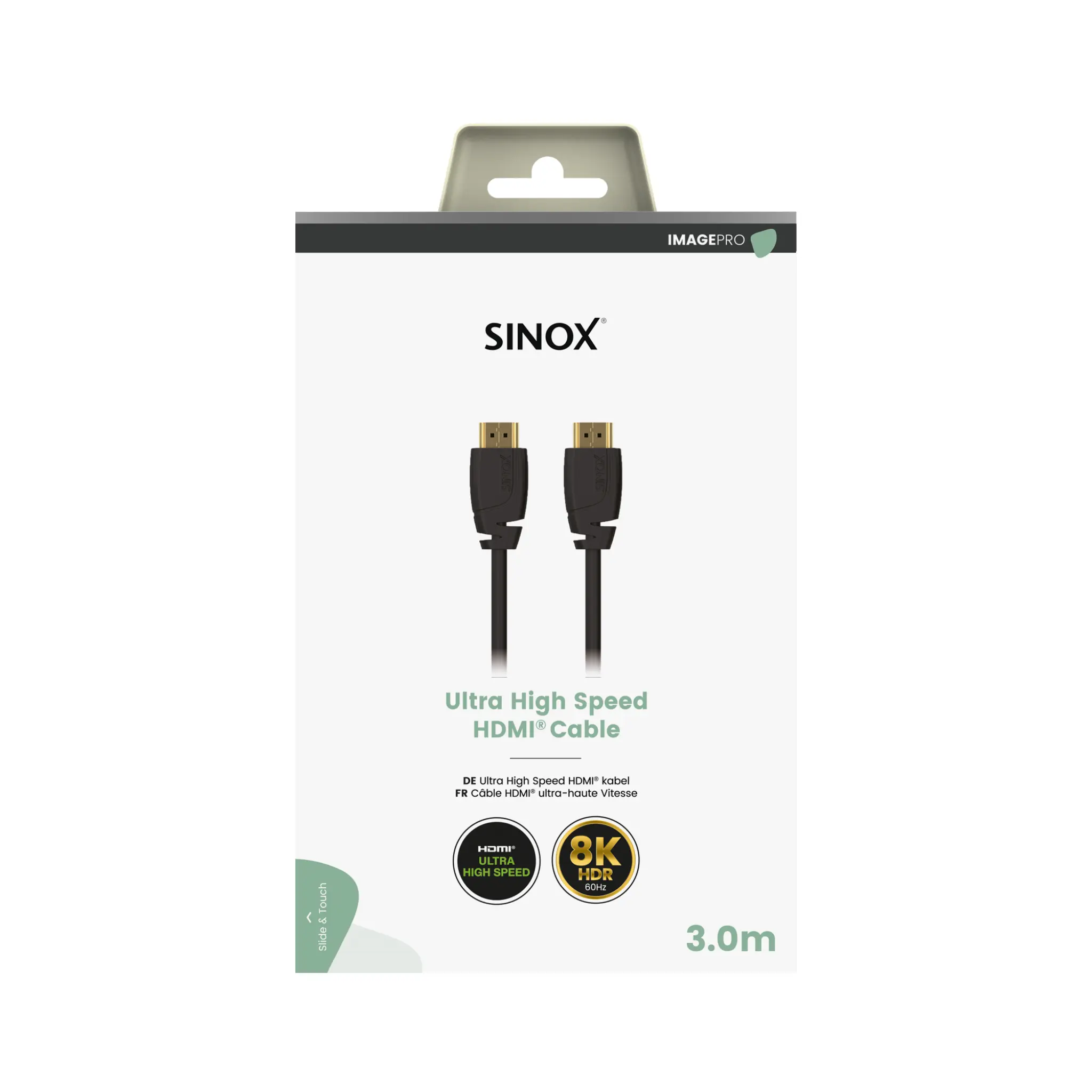 Sinox PRO HDMI™-kabel 8K60HZ+E. 3m. Svart