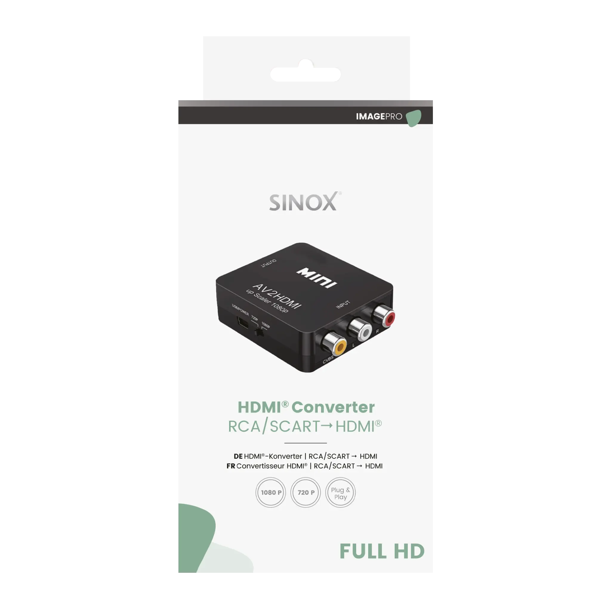 Sinox adapter RCA/Scart till HDMI™