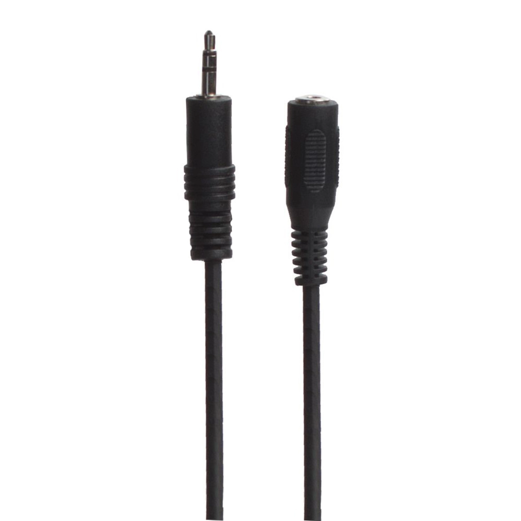 Connectech 3,5mm Mini Jack förlängningskabel. 2.5m. Svart