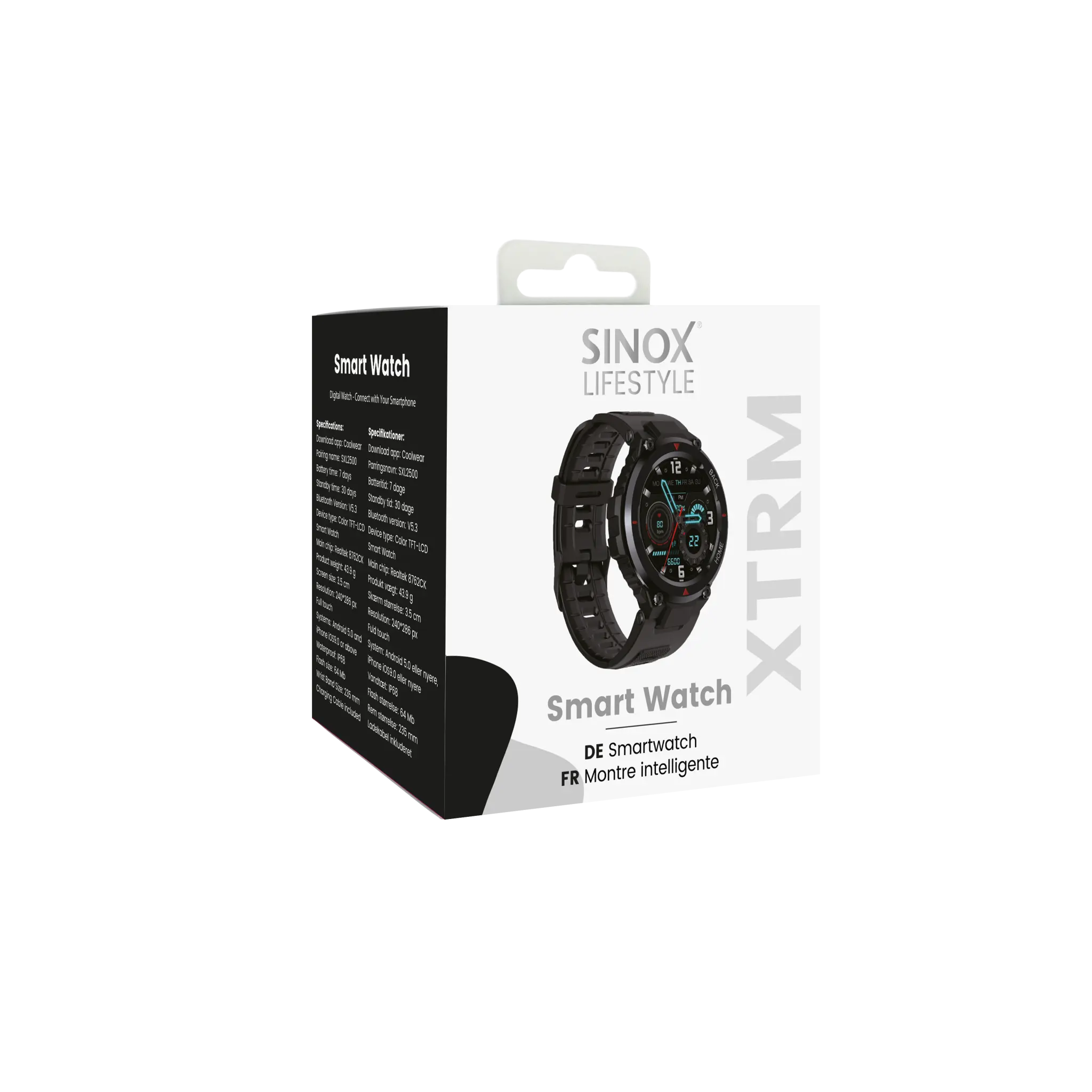 Sinox Lifestyle XTRM smartwatch. Svart