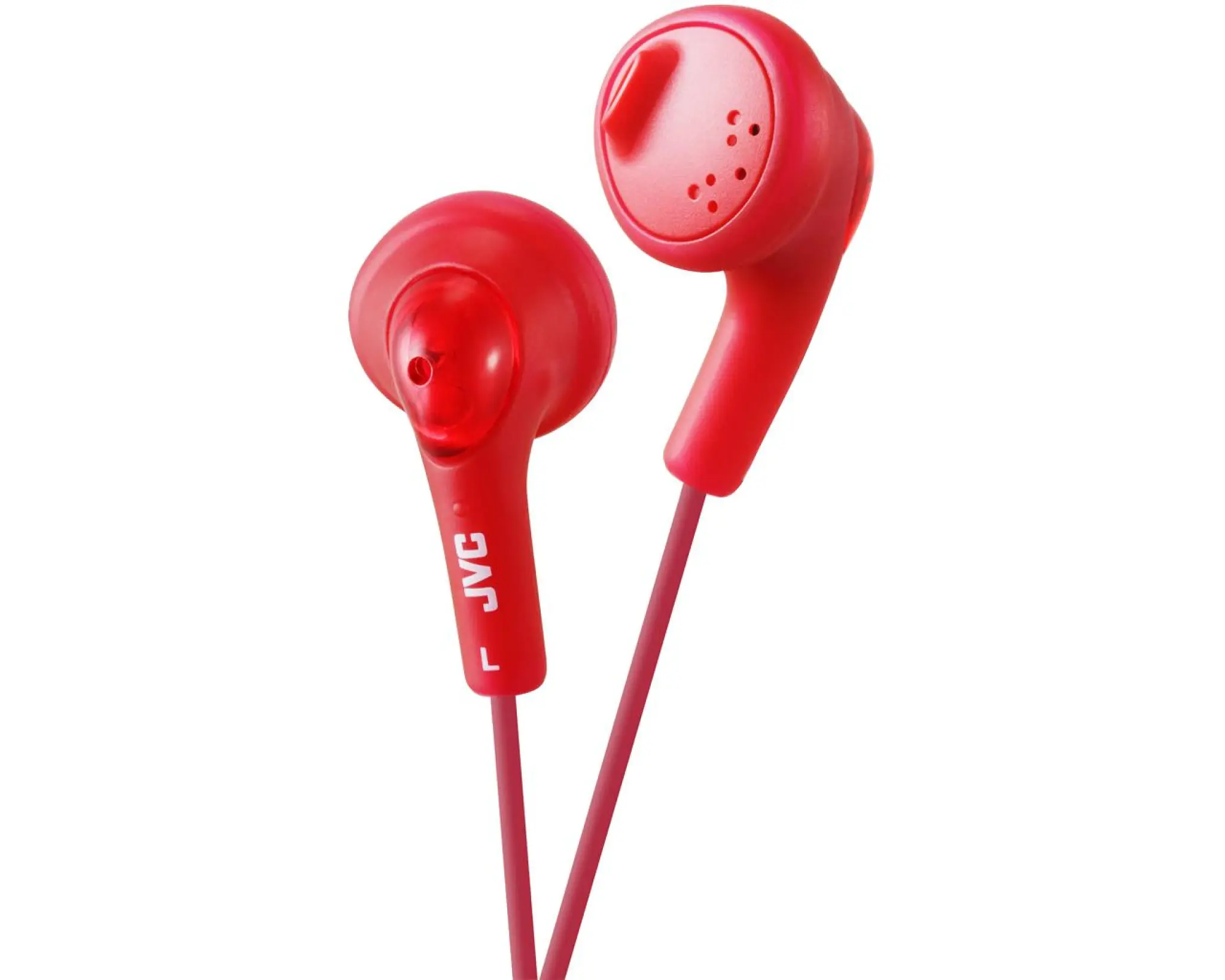 JVC Gumy in-ear hörlurar. Röd