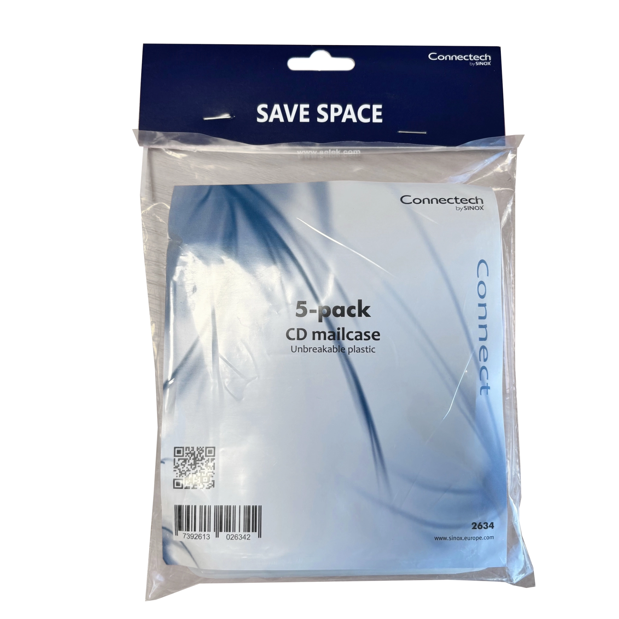 Selek CD-fodral. 5-pack. Genomskinlig