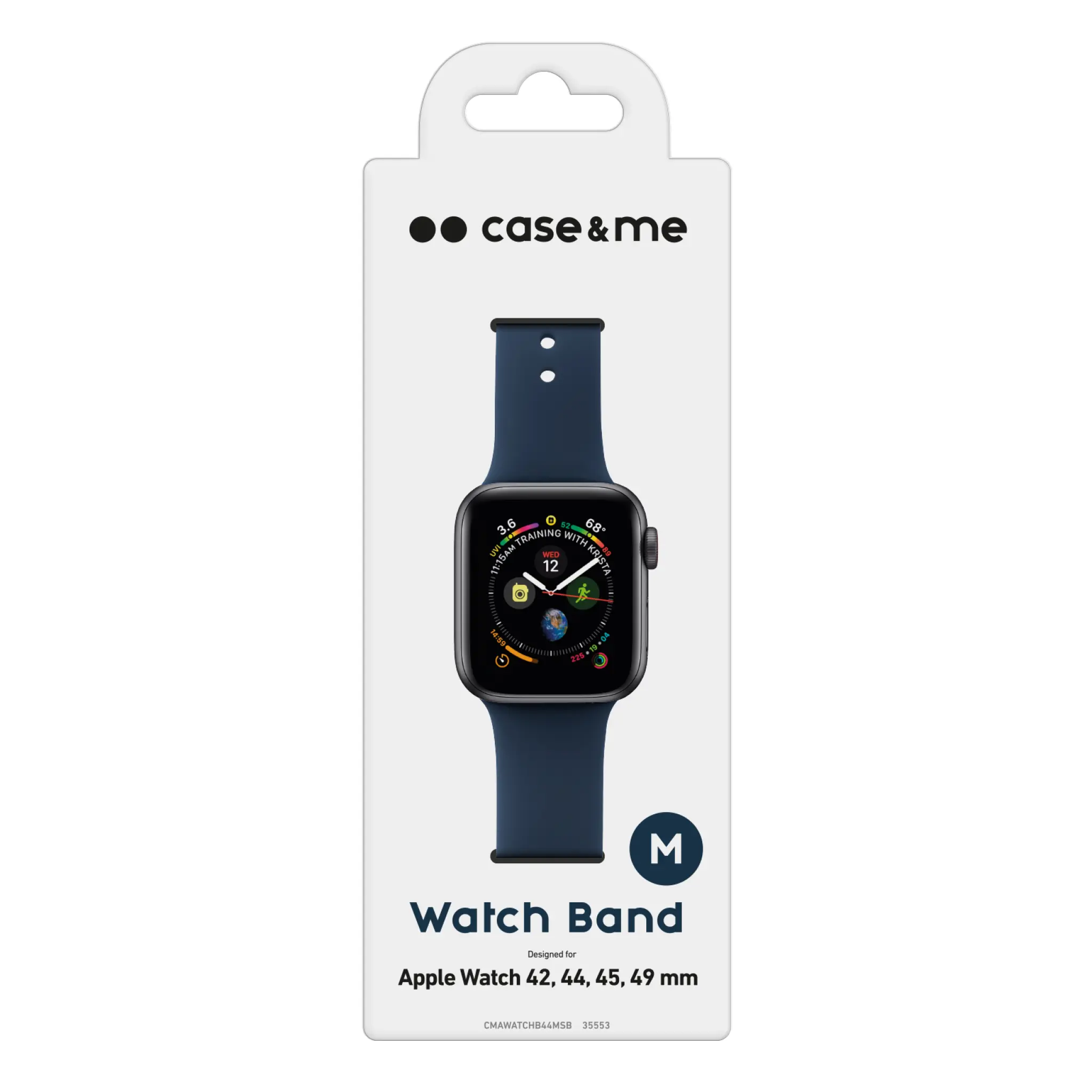 SBS silikonarmband för Apple Watch 42/44/45/49mm. Blå