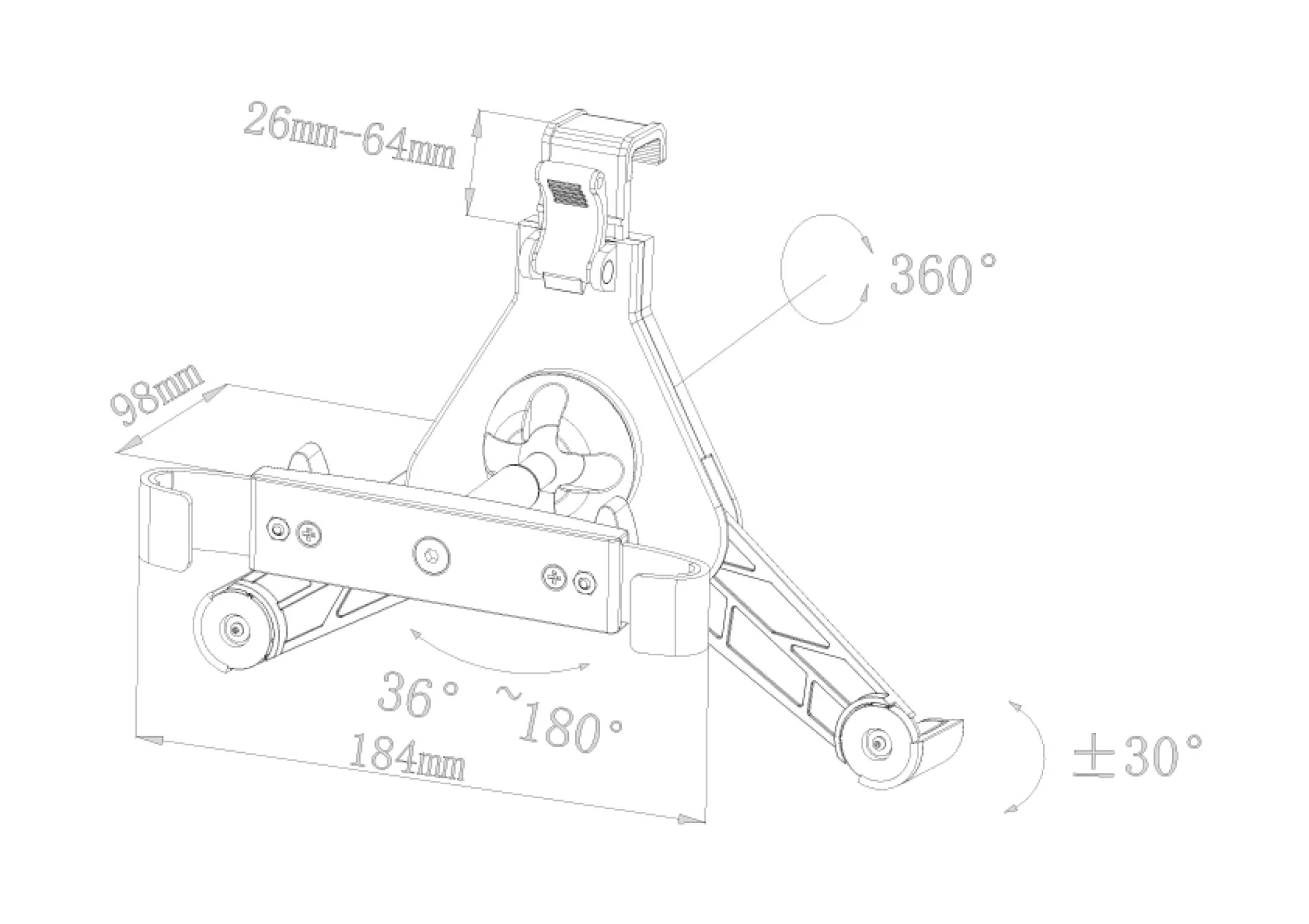 Connectech universal nackstödshållare för iPad / surfplatta
