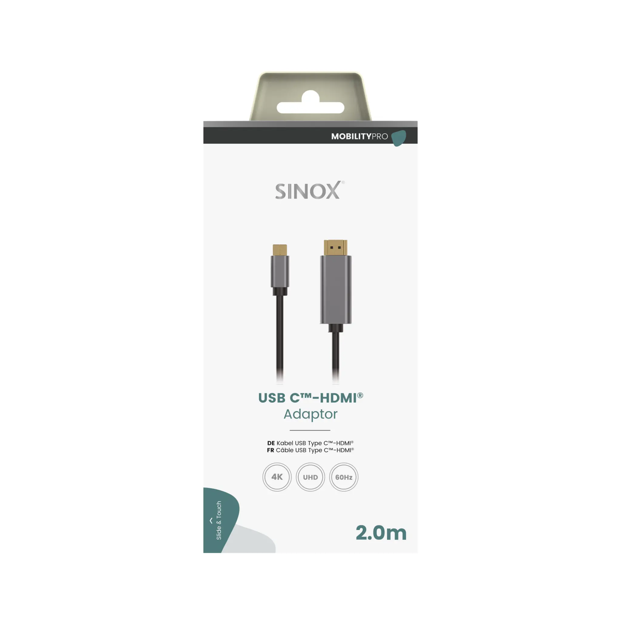 Sinox PRO USB C till HDMI™-kabel. 1.8m