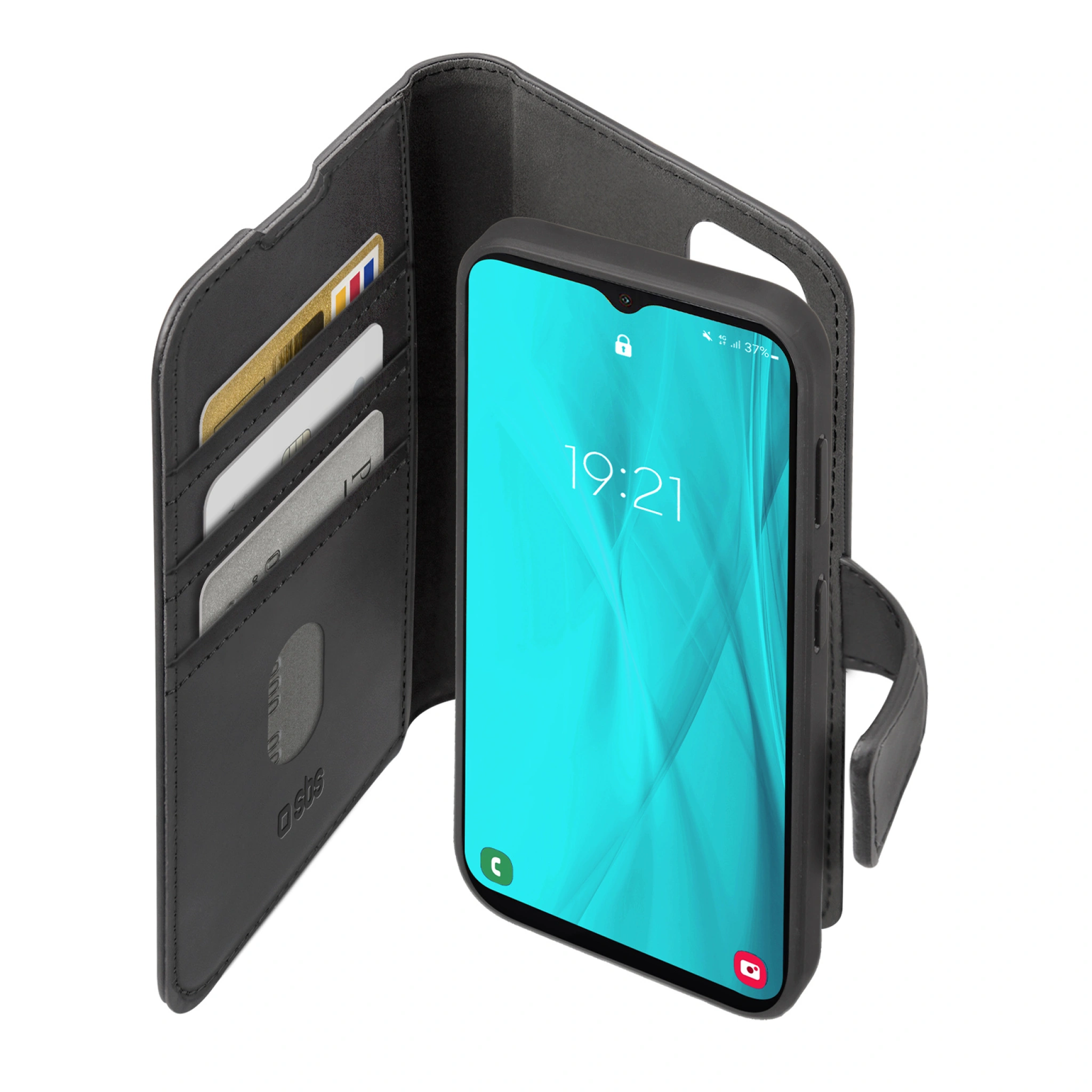 SBS bookcover med löstagbart skal för Samsung Galaxy A13 5G®. Svart