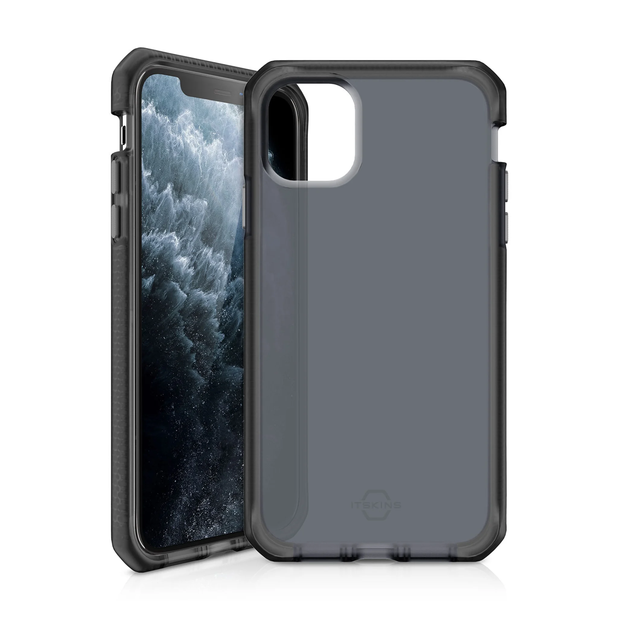 ITSKINS SUPREME FROST skal för iPhone 11 Pro / XS / X®. Grå och svart