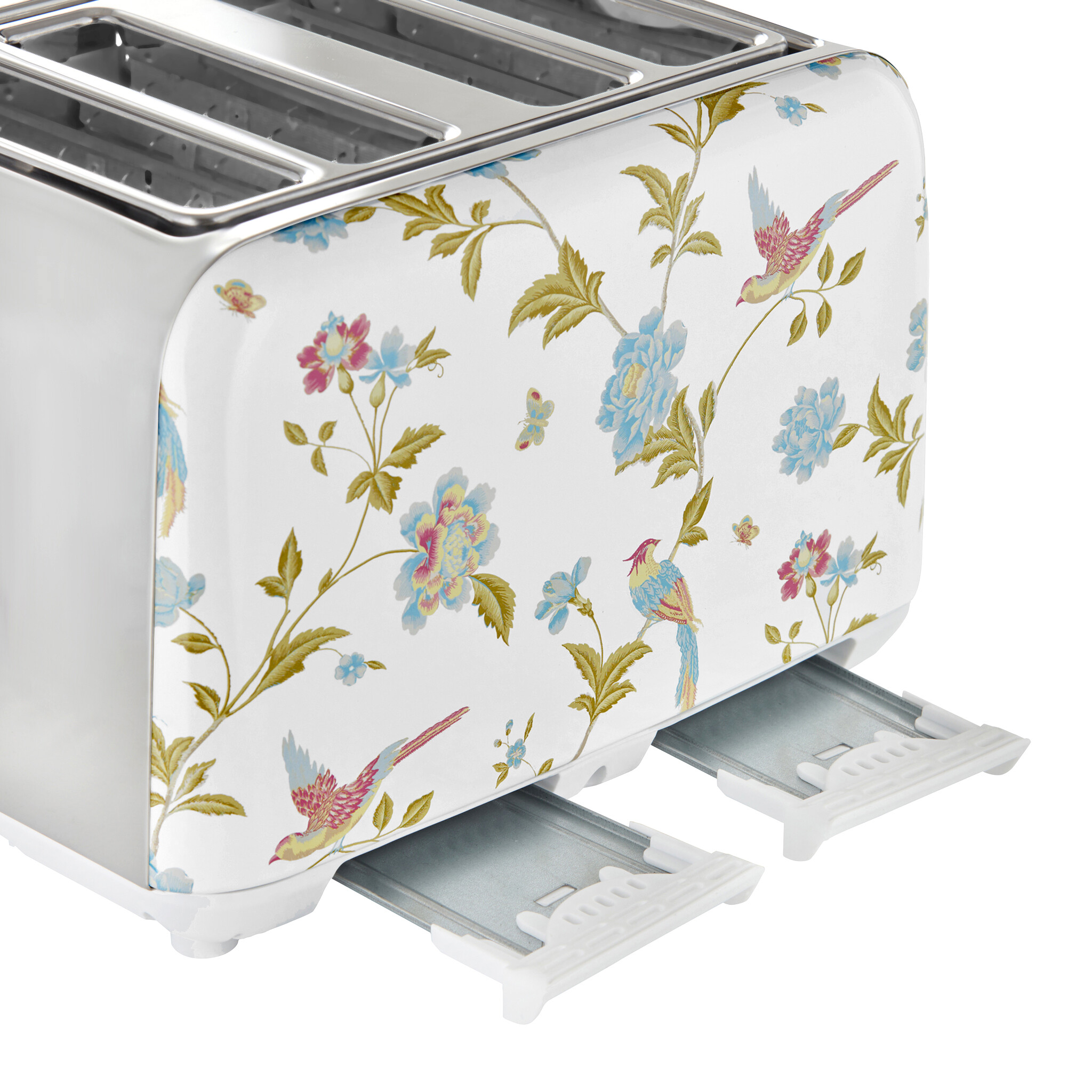 VQ Laura Ashley Slice Toaster. Vit/silver