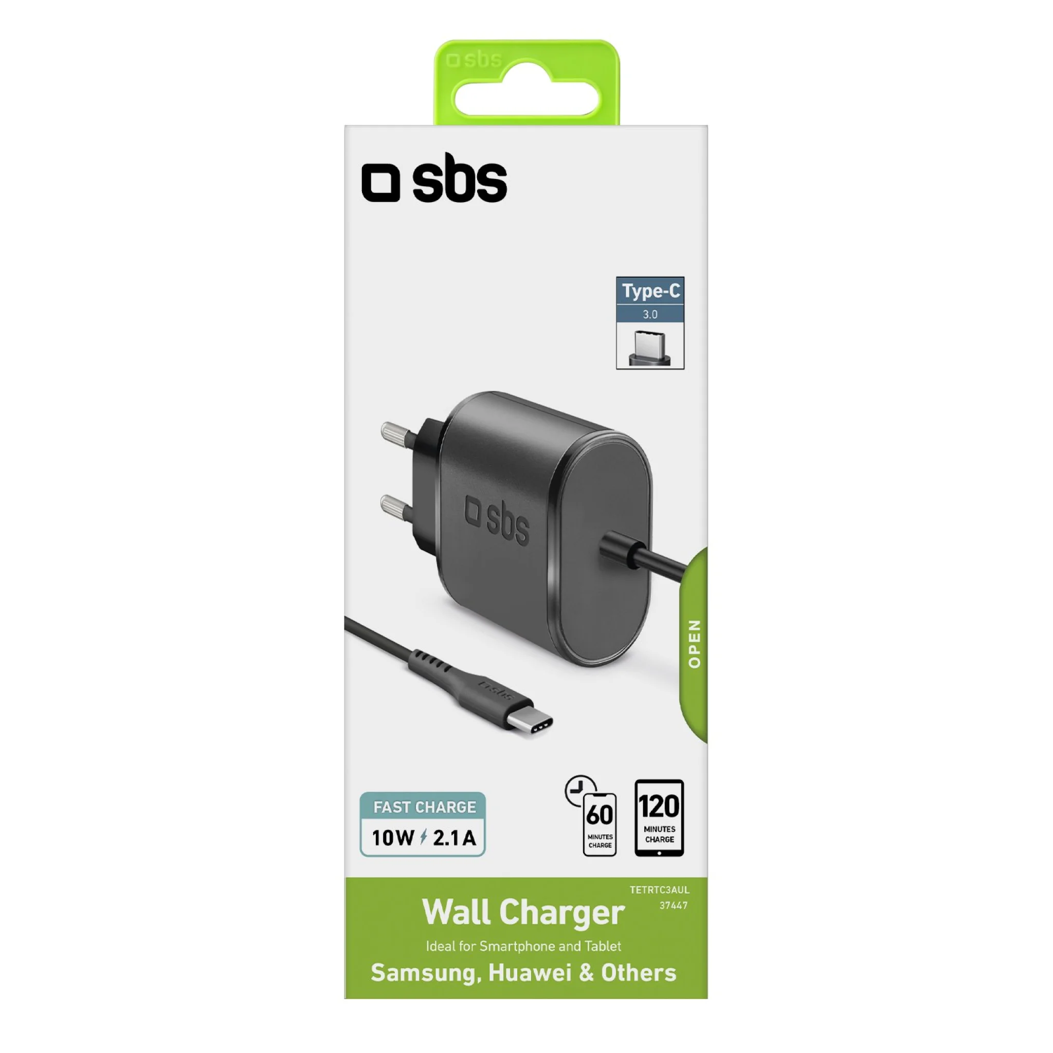 SBS 3100 mAh laddare. 2A. Svart