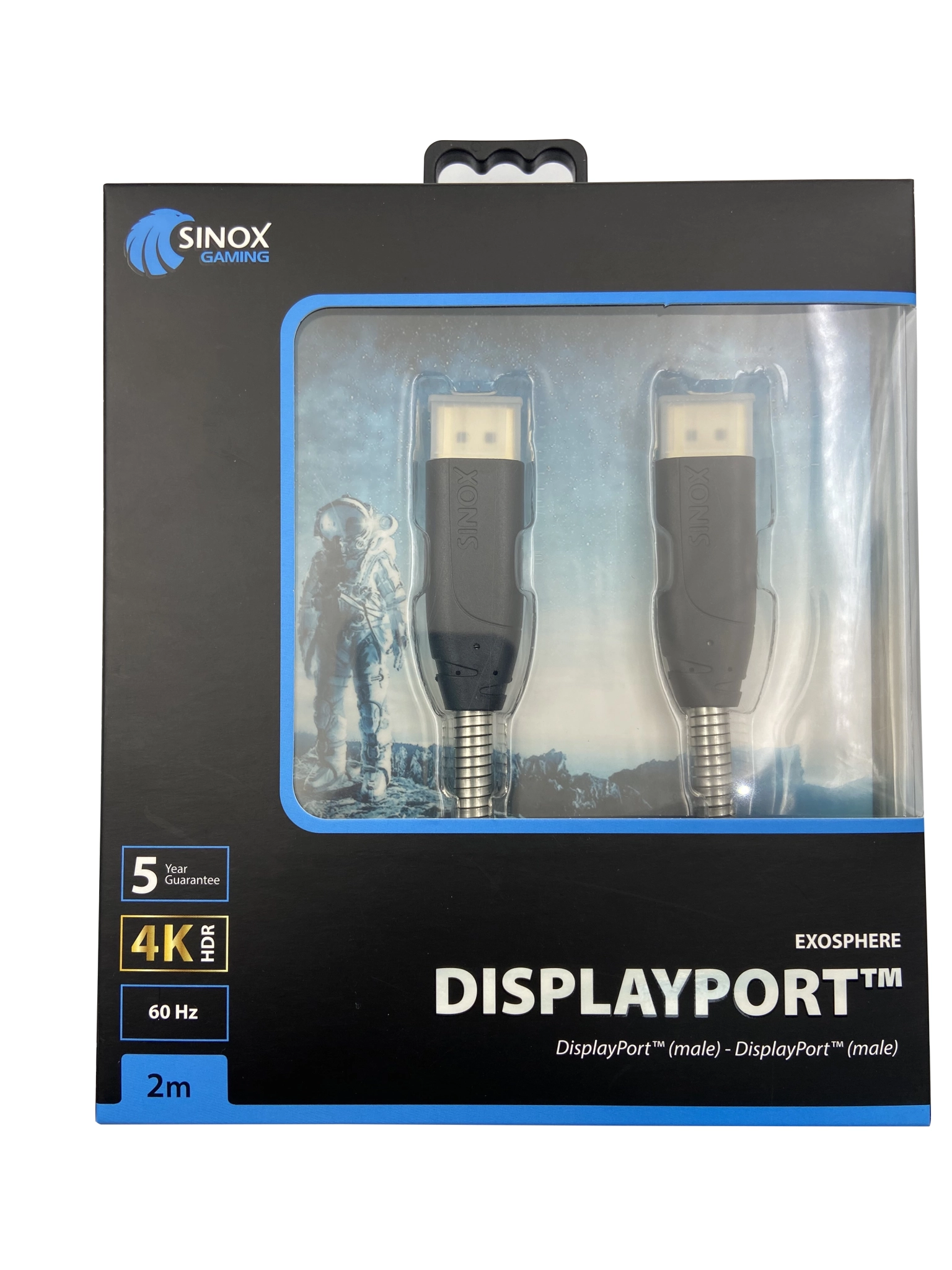 Sinox Gaming DisplayPort™-kabel. 2 m. Stål