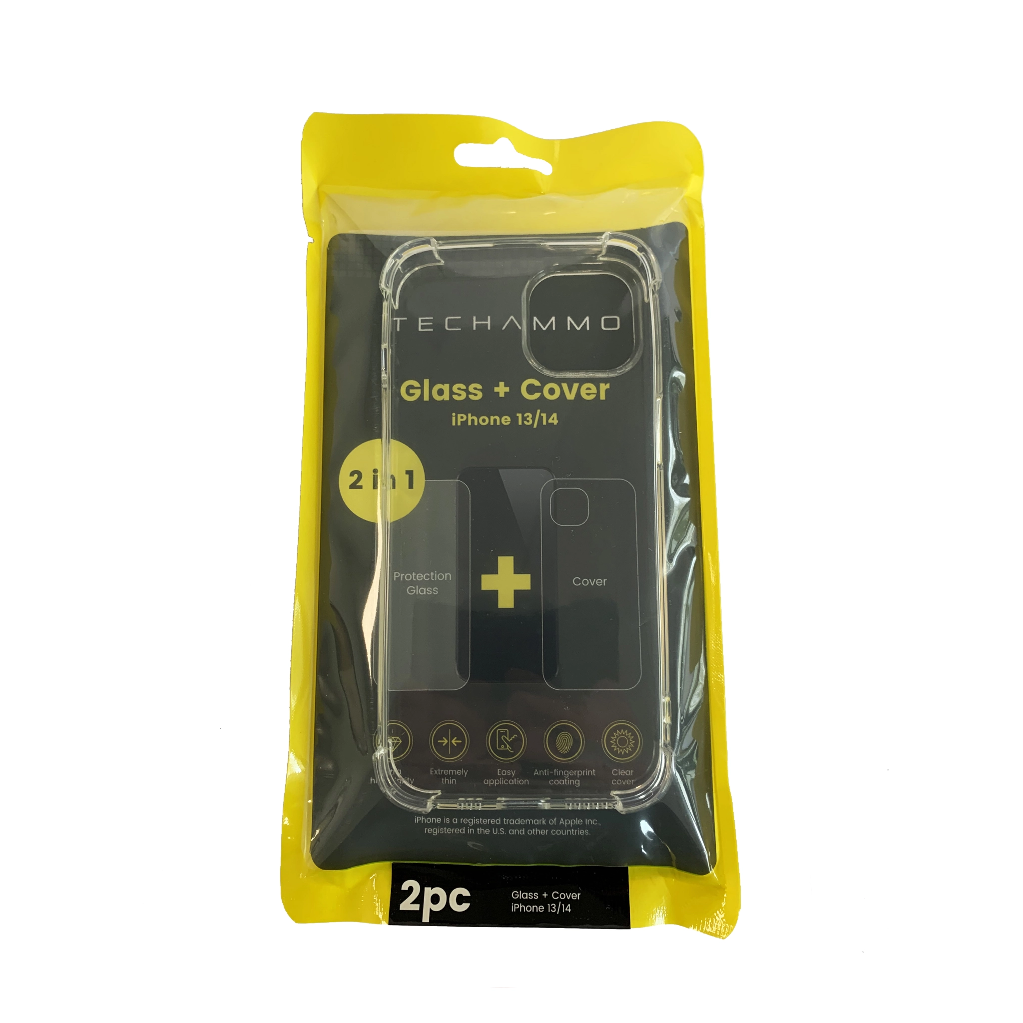 Techammo skyddsglas + cover iPhone® 13/14
