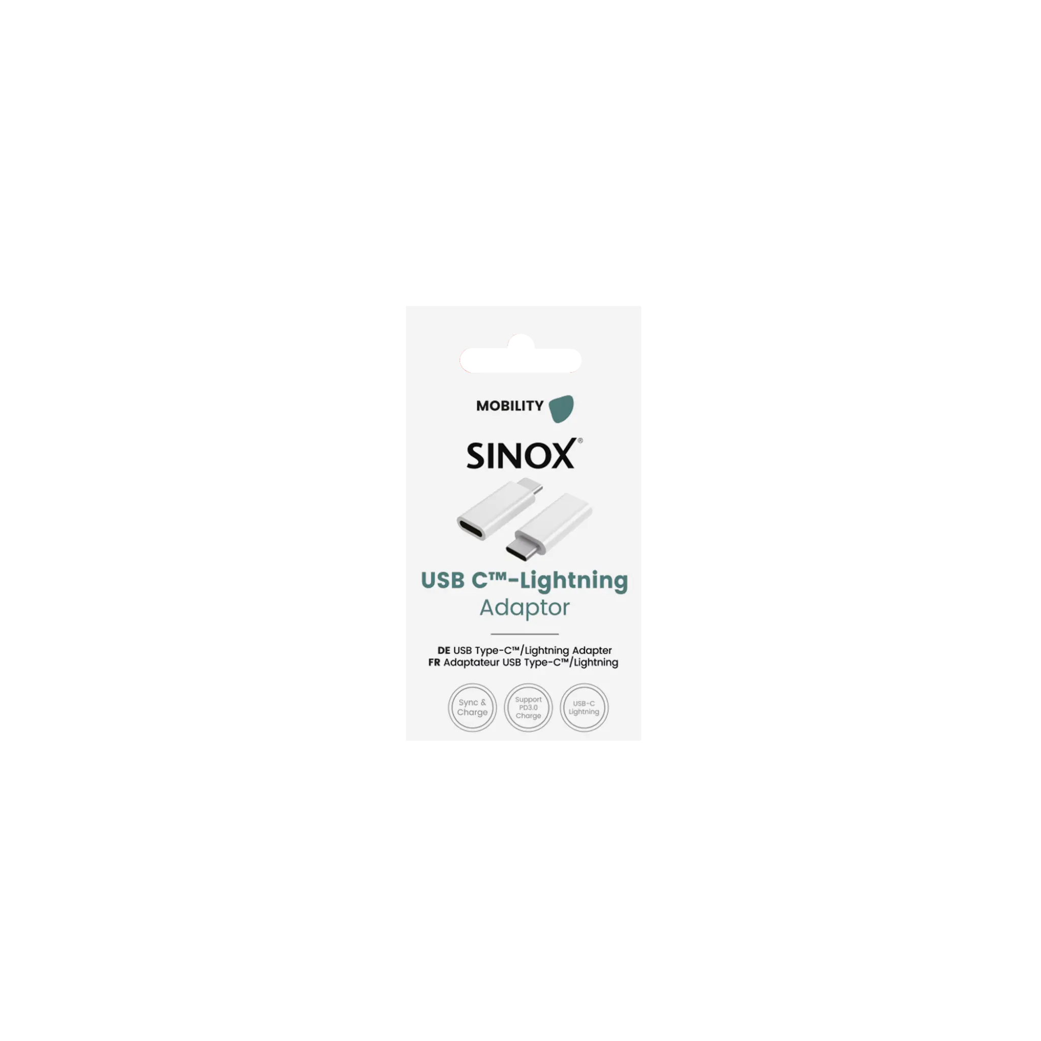 Sinox adapter Lightning - USB C. Vit