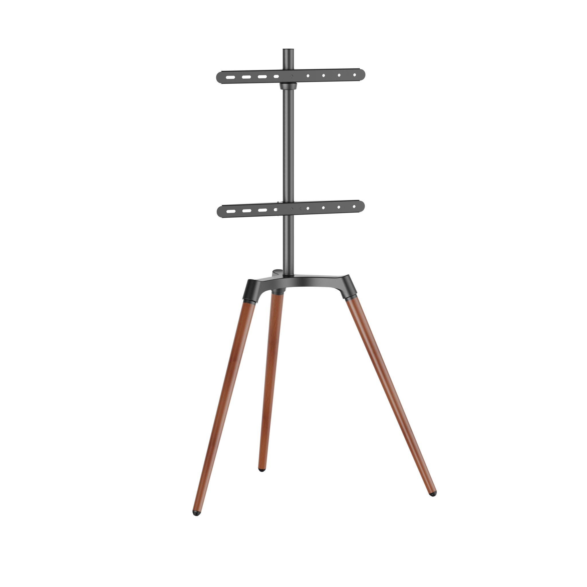 Sinox Tripod TV-golvstativ med svängbar topp. 50"-65". Mörkt trä/svart